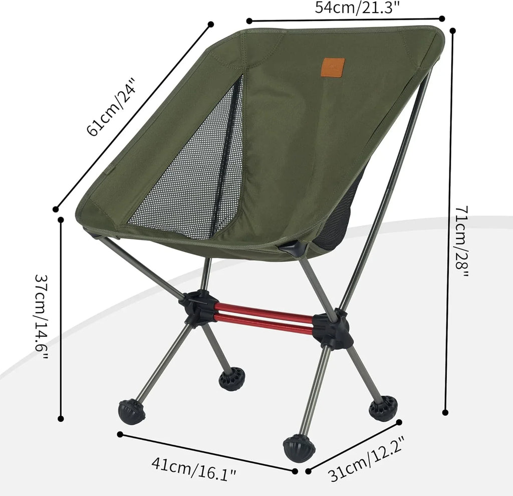 Chaise de camping ultralégère 2,12 lb Chaise de randonnée portable Chaise de randonnée pliante