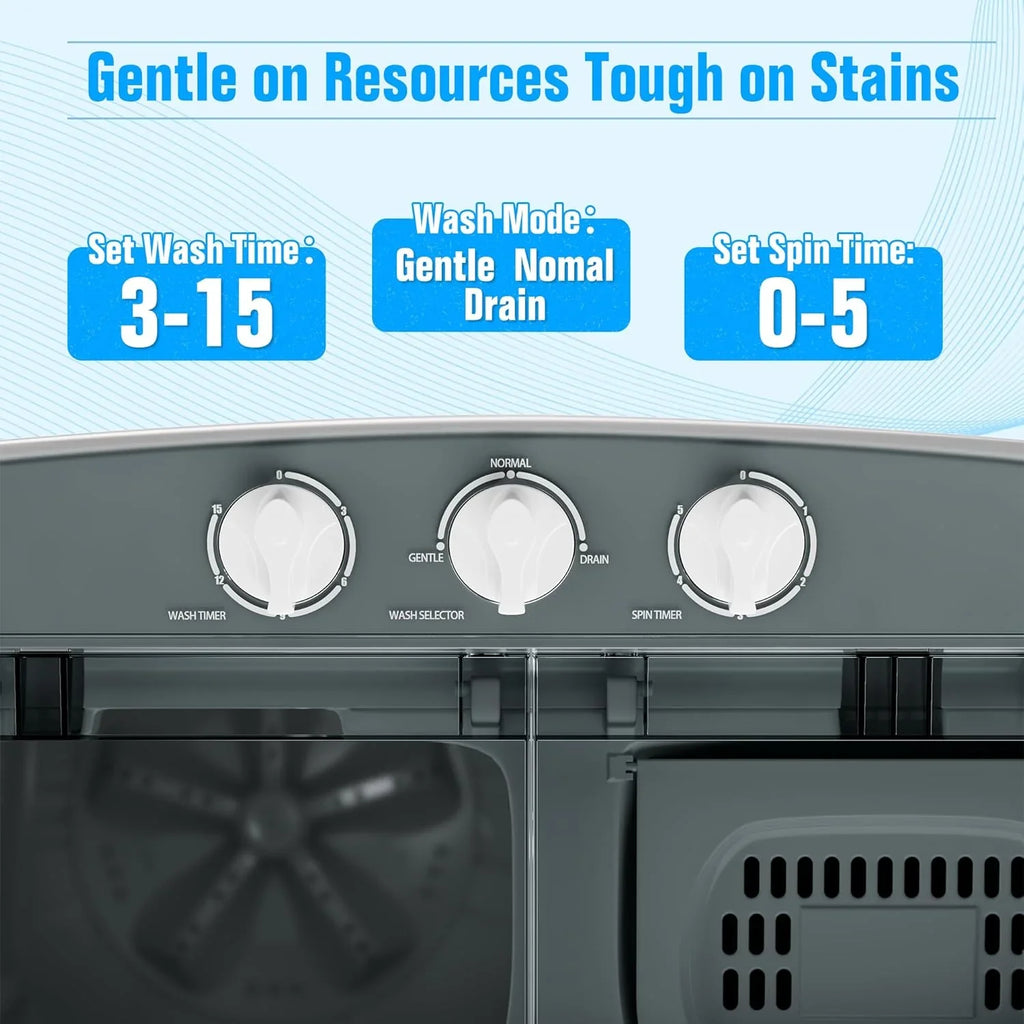 Machine à laver portable INTERGREAT, 16 lb, double cuve