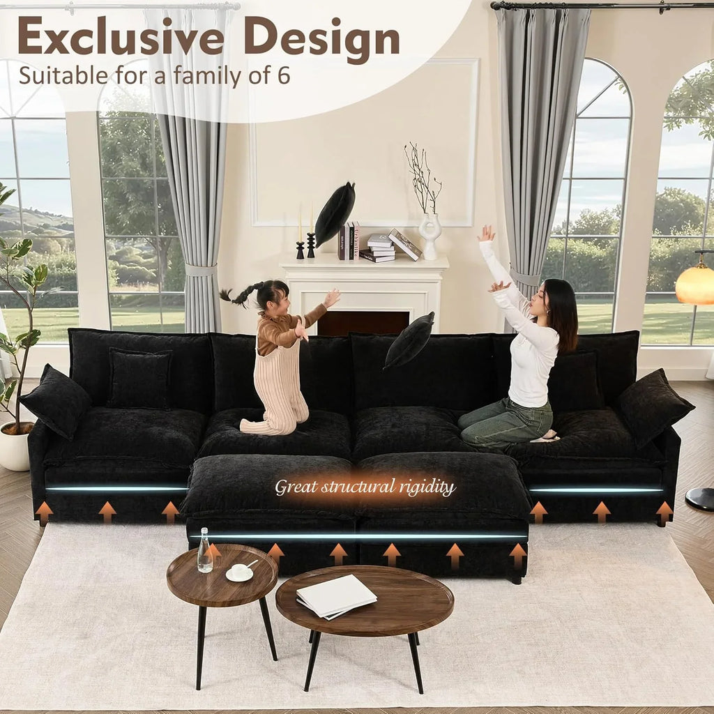 Canapé en U 108", canapé modulaire Canapé nuage confortable