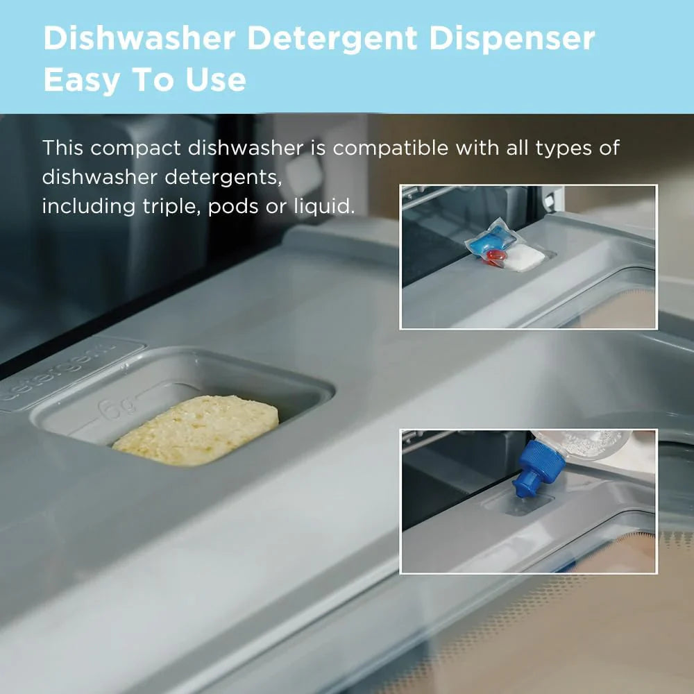 Lave-vaisselle portable de comptoir COMFEE avec réservoir d'eau intégré de 5 L