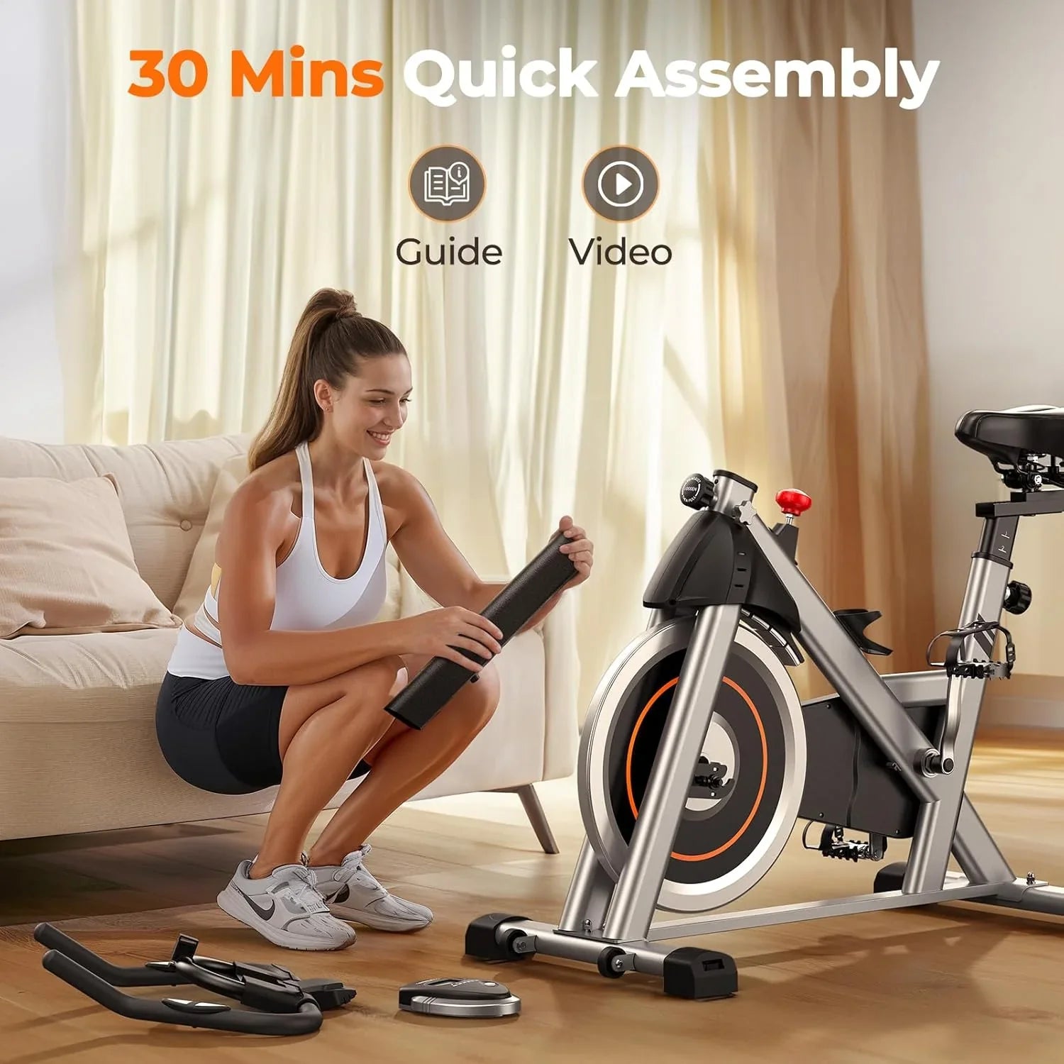 Vélo de fitness de marque Arita Tapis de course de fitness fixe à domicile Conception silencieuse, support pour tablette