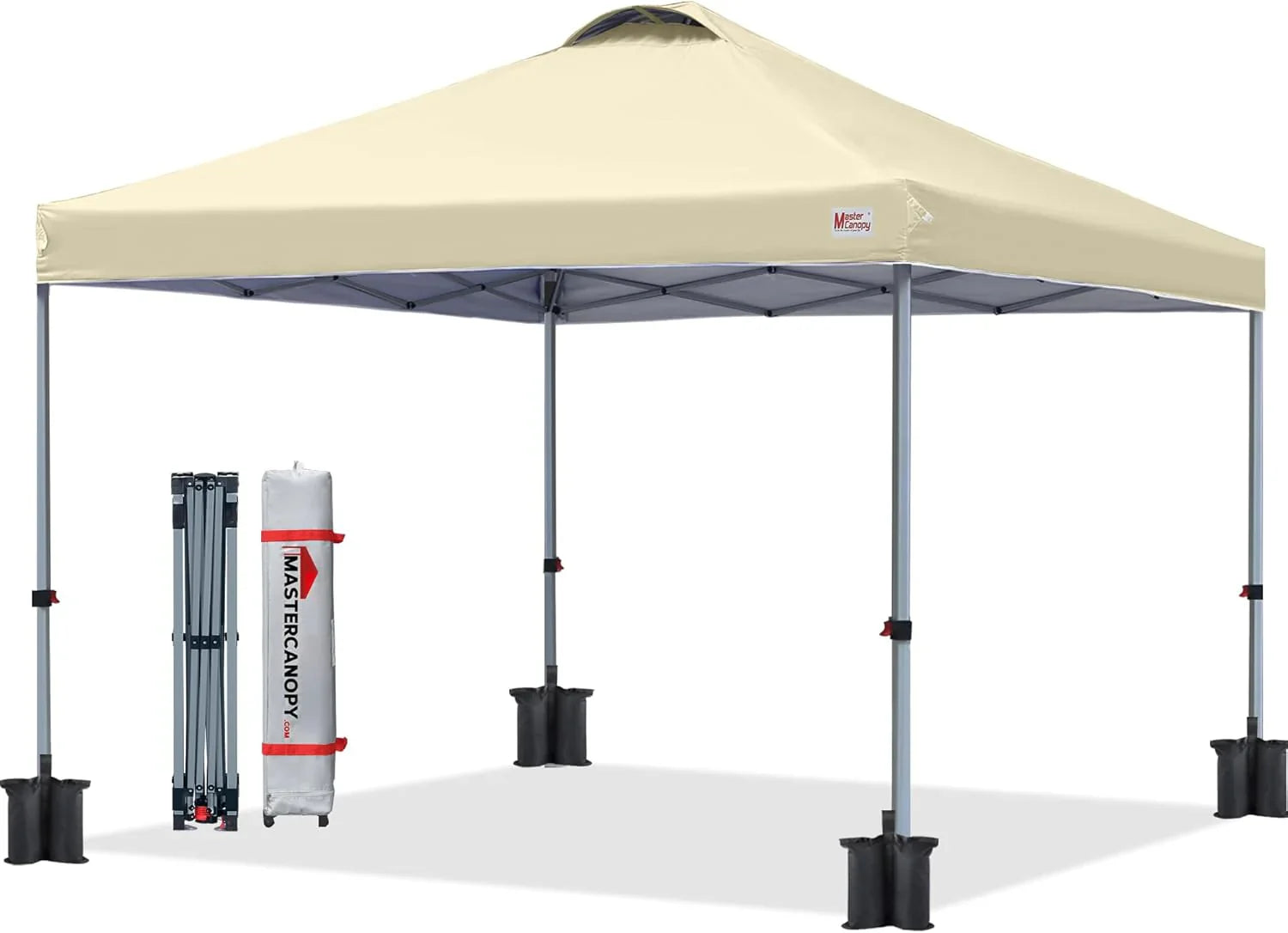 Tente pop-up robuste avec sac à roulettes (10 x 10, noir)