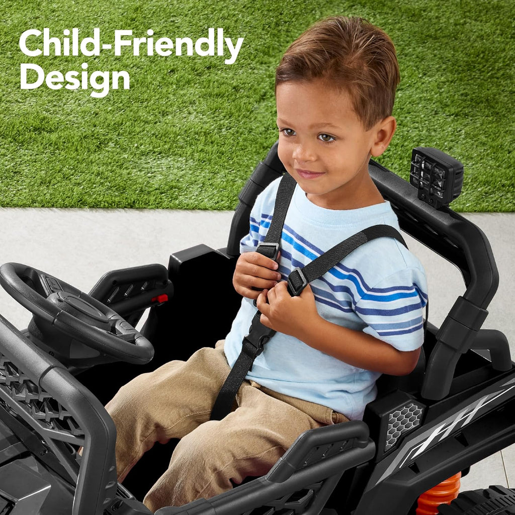 Voiture électrique UTV noire pour enfants