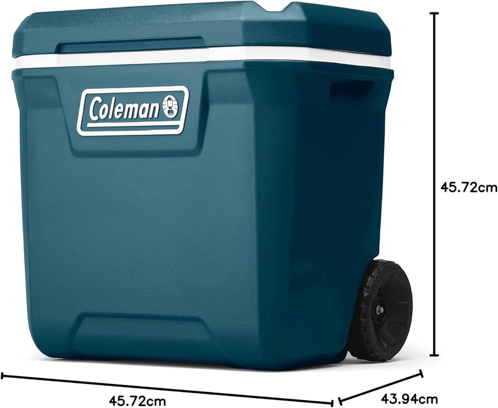 Glacière portable isotherme à roulettes Coleman, glacière rigide d'extérieur étanche, conserve la glace jusqu'à 5 jours, 100 litres