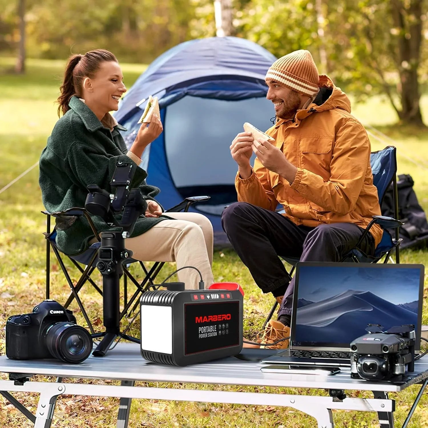 Centrale électrique portable 88 Wh, générateur solaire au lithium pour camping, charge rapide avec prise secteur, batterie externe de 120 W de pointe