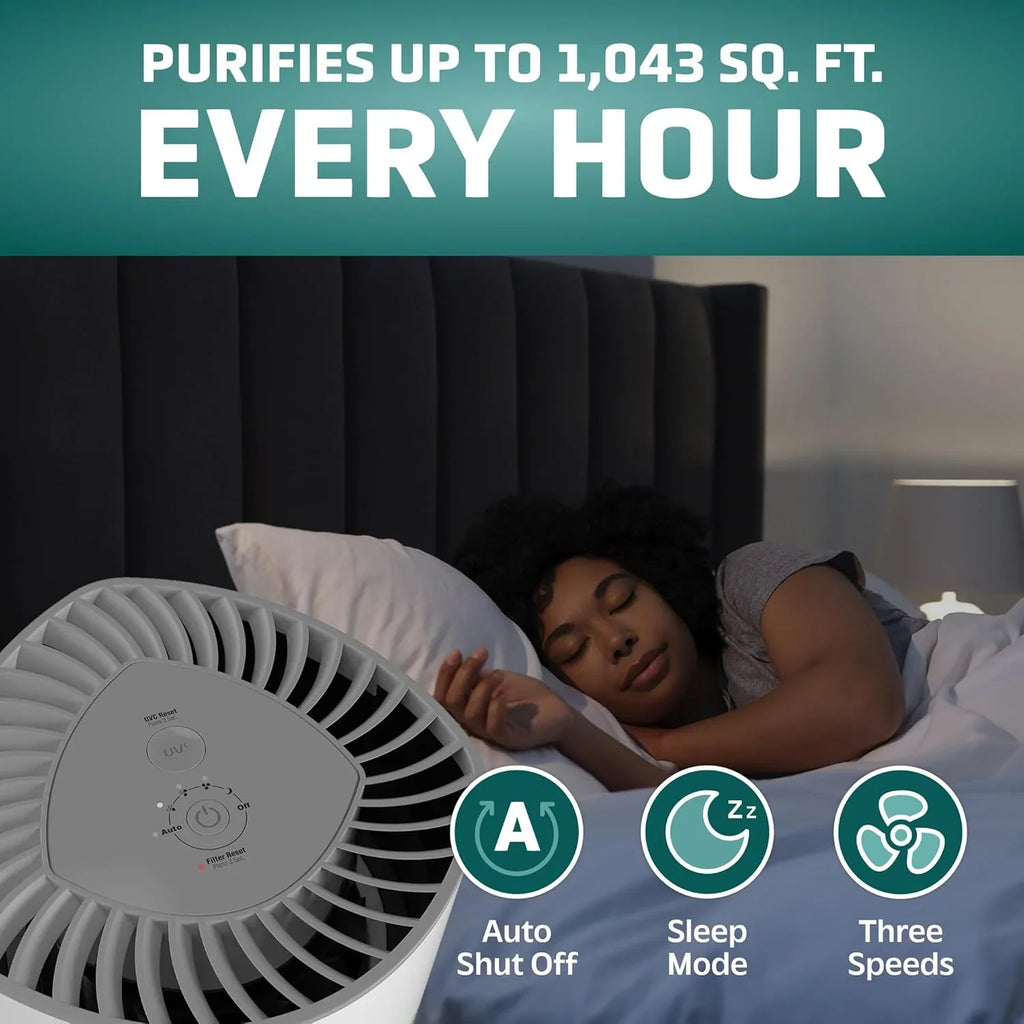Purificateur d'air pour la maison, pour la fumée des feux de forêt, les animaux domestiques, le pollen, les odeurs, les grandes pièces jusqu'à 1043 pi²