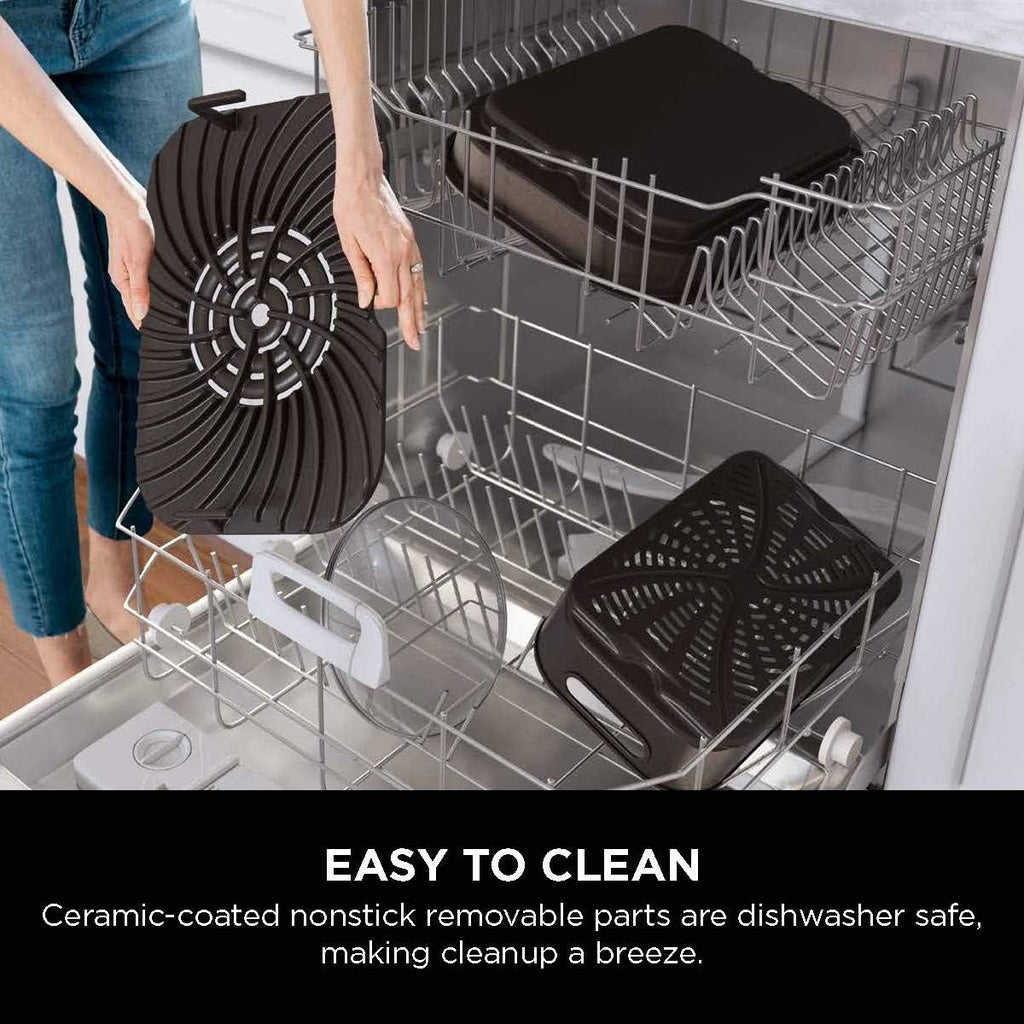 Gril d'intérieur Ninja Foodi Smart XL 6 en 1 avec friture à air, cuisson au four, rôtissage, grillage et déshydratation, thermomètre intelligent