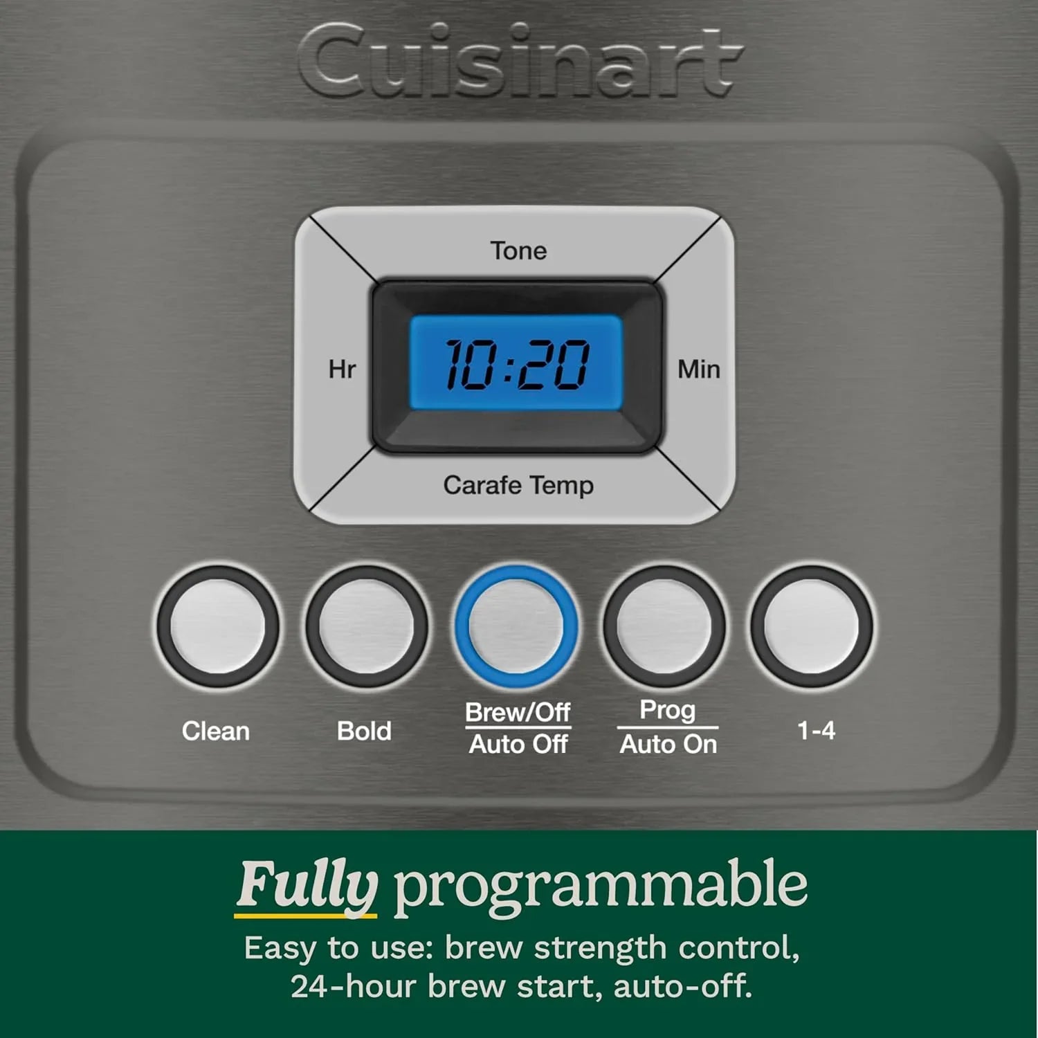 Cafetière Cuisinart DCC-3200P1 entièrement automatique avec contrôle de la force d'infusion