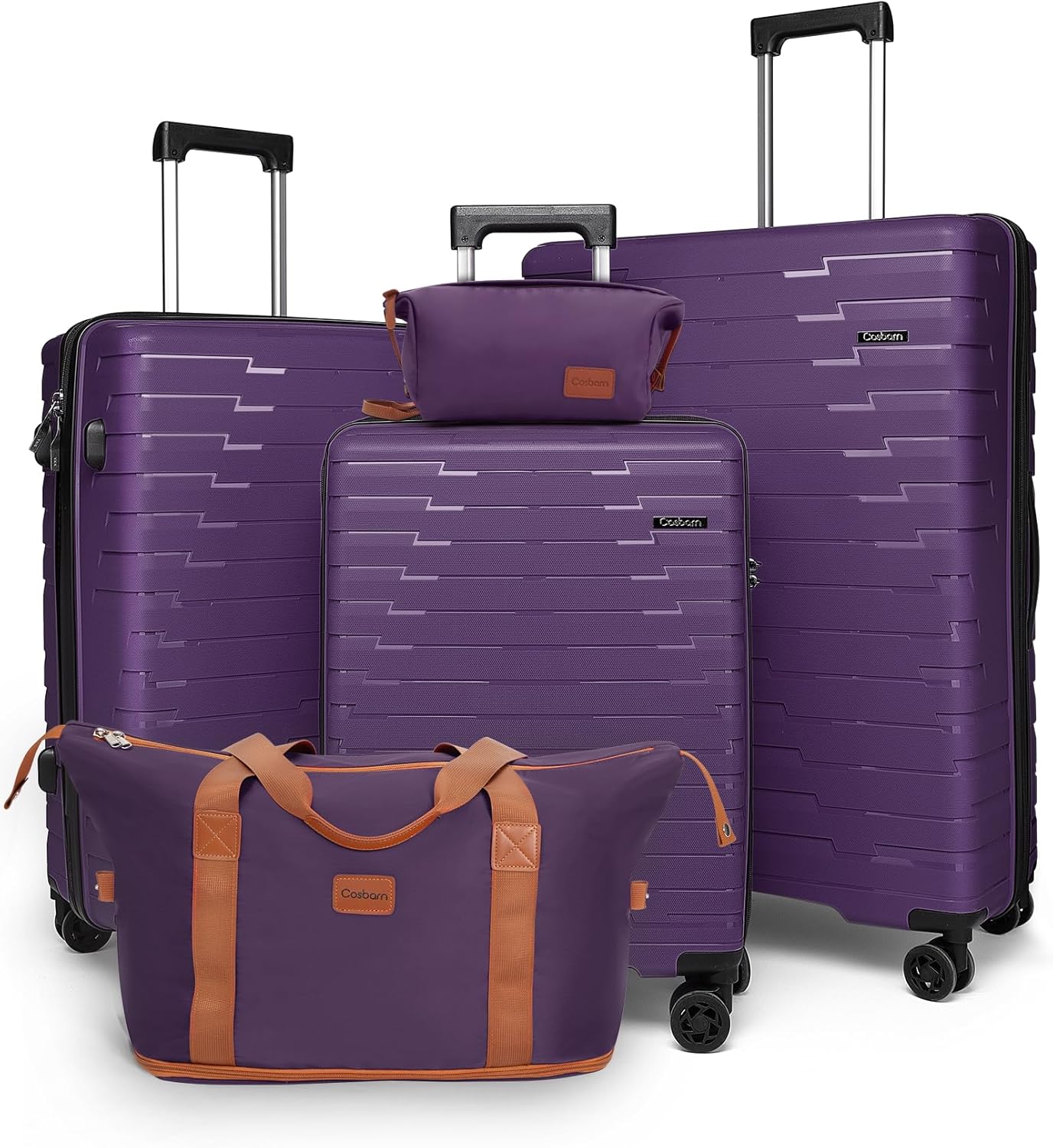 Ensemble de 5 bagages à roulettes, valise rigide en ABS avec roulettes pivotantes
