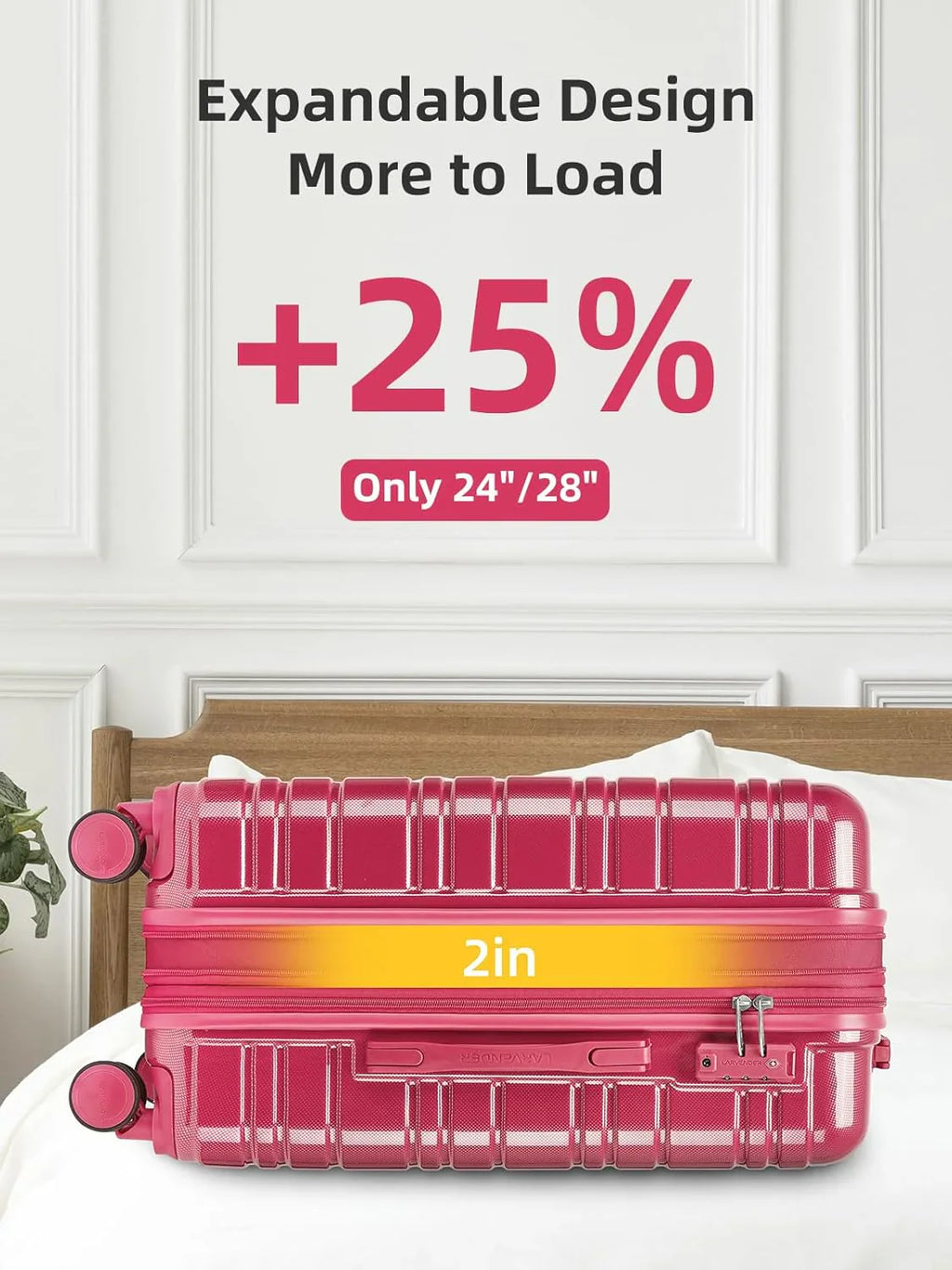 Ensemble de bagages 6 pièces, ensemble de valises rigides extensibles avec roulettes pivotantes, ensemble de bagages à roulettes légers