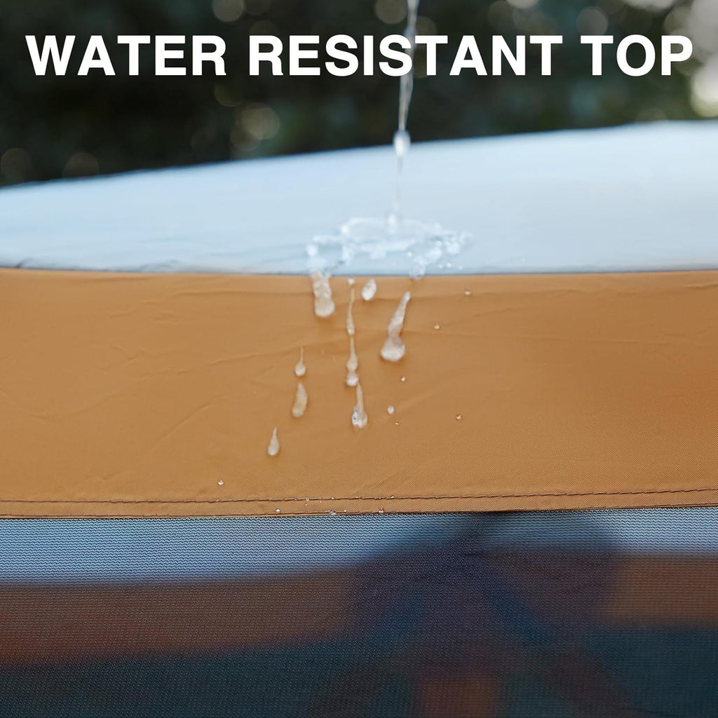 Tente de camping à moustiquaire escamotable 3,5 x 3 m, tonnelle à moustiquaire instantanée avec filet, abri portable