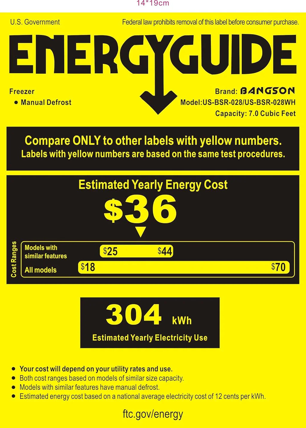 Congélateur vertical Bangson, 7 pieds cubes, congélateur/réfrigérateur vertical convertible