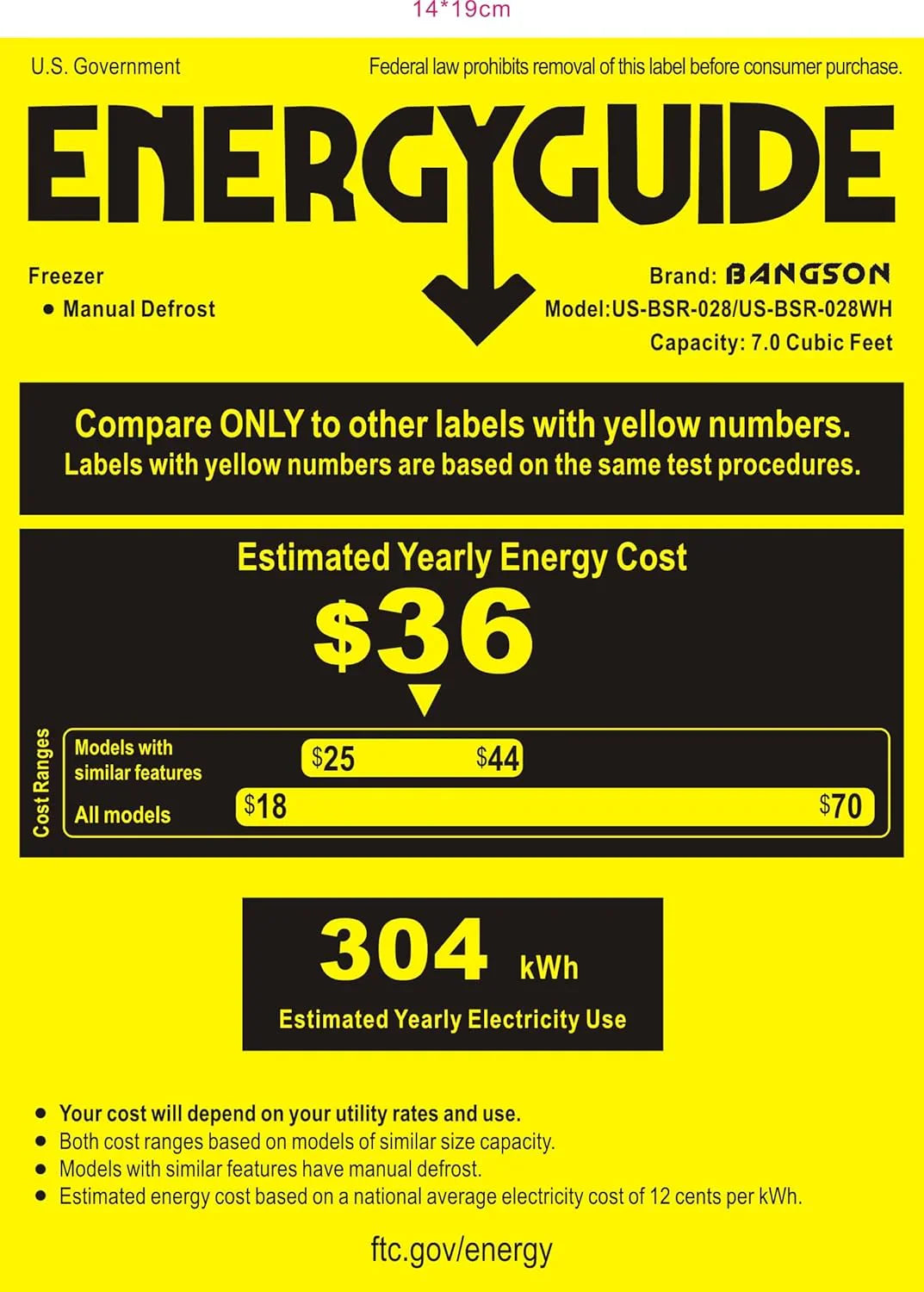 Congélateur vertical Bangson, 7 pieds cubes, congélateur/réfrigérateur vertical convertible