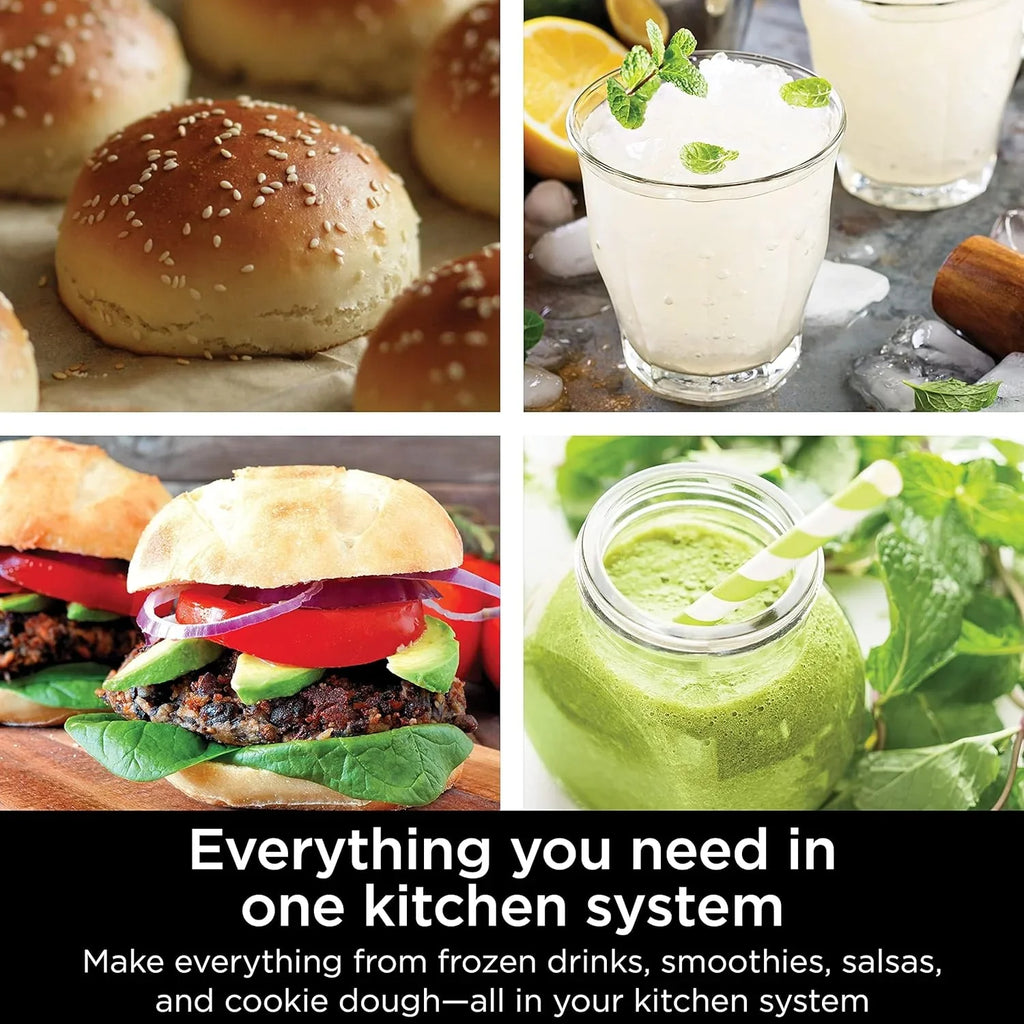 Bol combiné mixeur et robot culinaire Ninja 6 fonctions, pichet de 2 040 ml