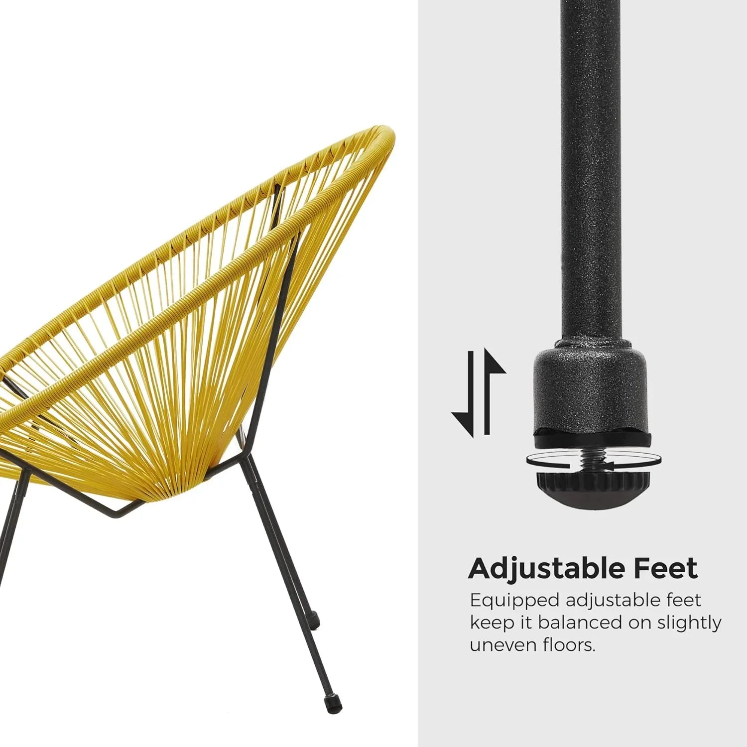 Canapé d'extérieur 2 places avec dossier en rotin synthétique