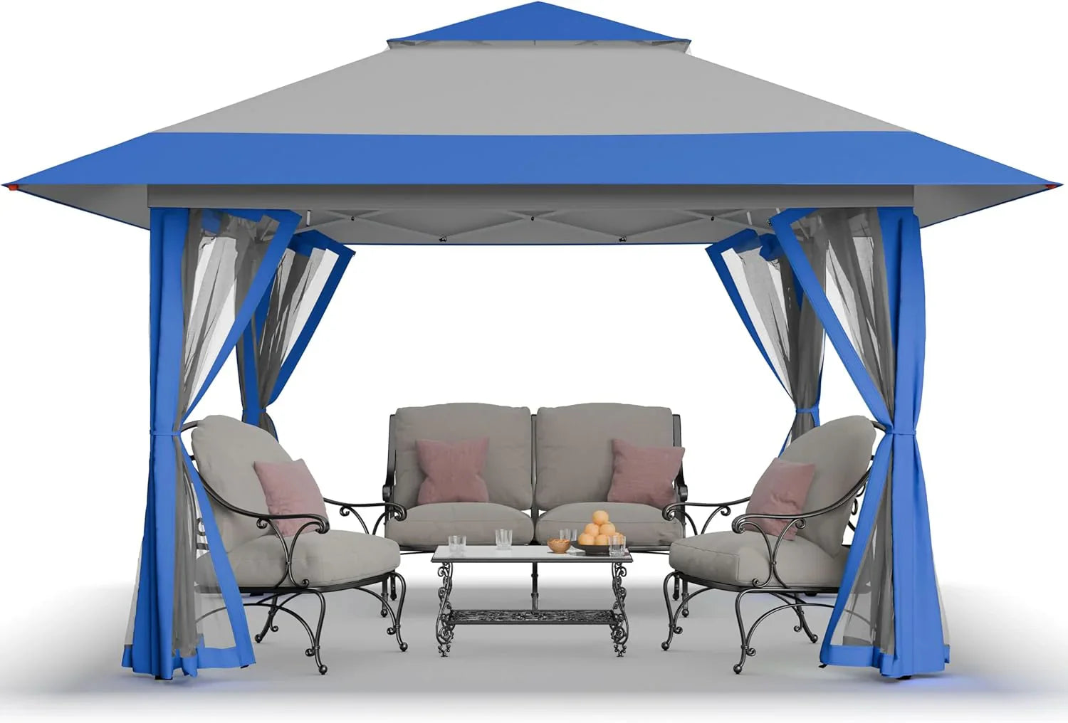 Tonnelle pliante CROWN SHADES 13x13, tente à baldaquin, soldes - Gazebo d'extérieur pour jardin et terrasse - Tente pliante Carpa