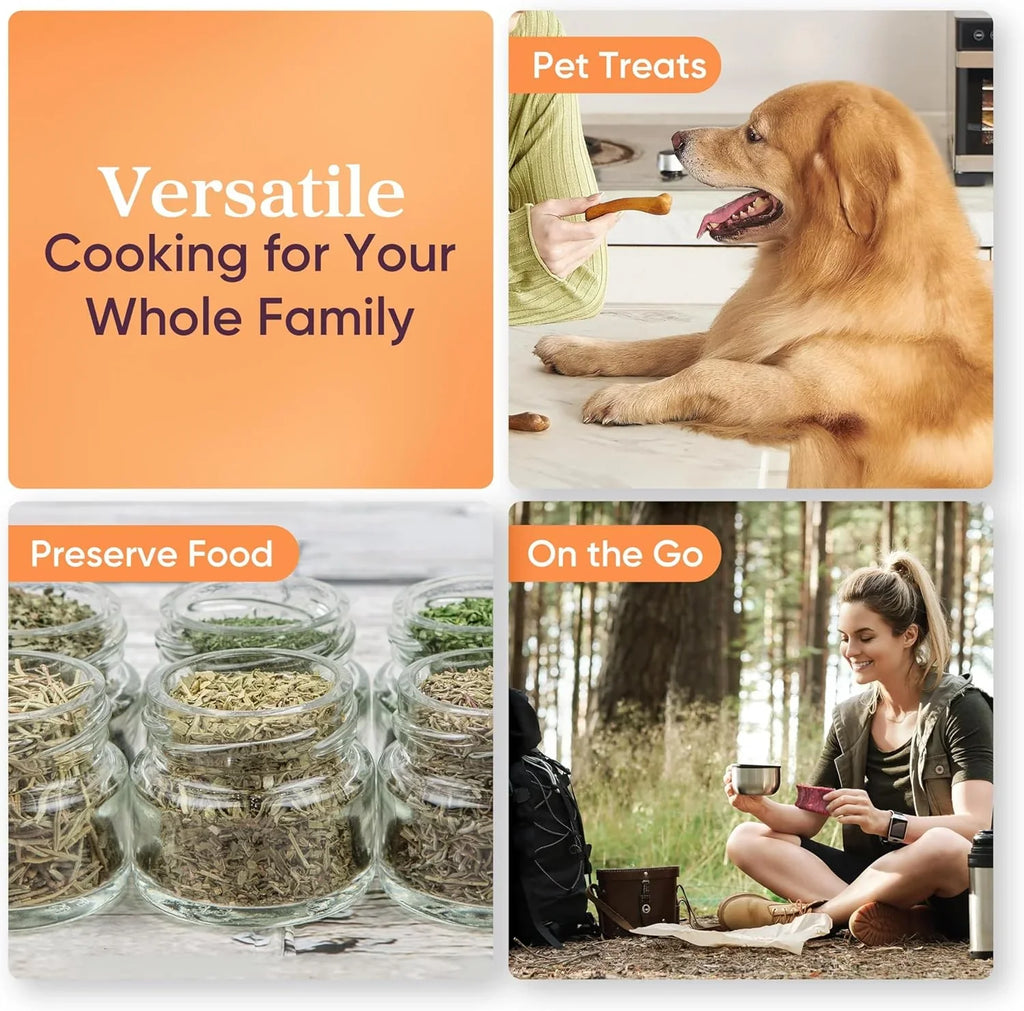 Déshydrateur alimentaire COSORI, plus grand que 7 plateaux avec un grand espace de séchage de 6,5 pouces, puissance de 600 W, gain de temps supérieur à 480 W, déshydrateur à 74 °C