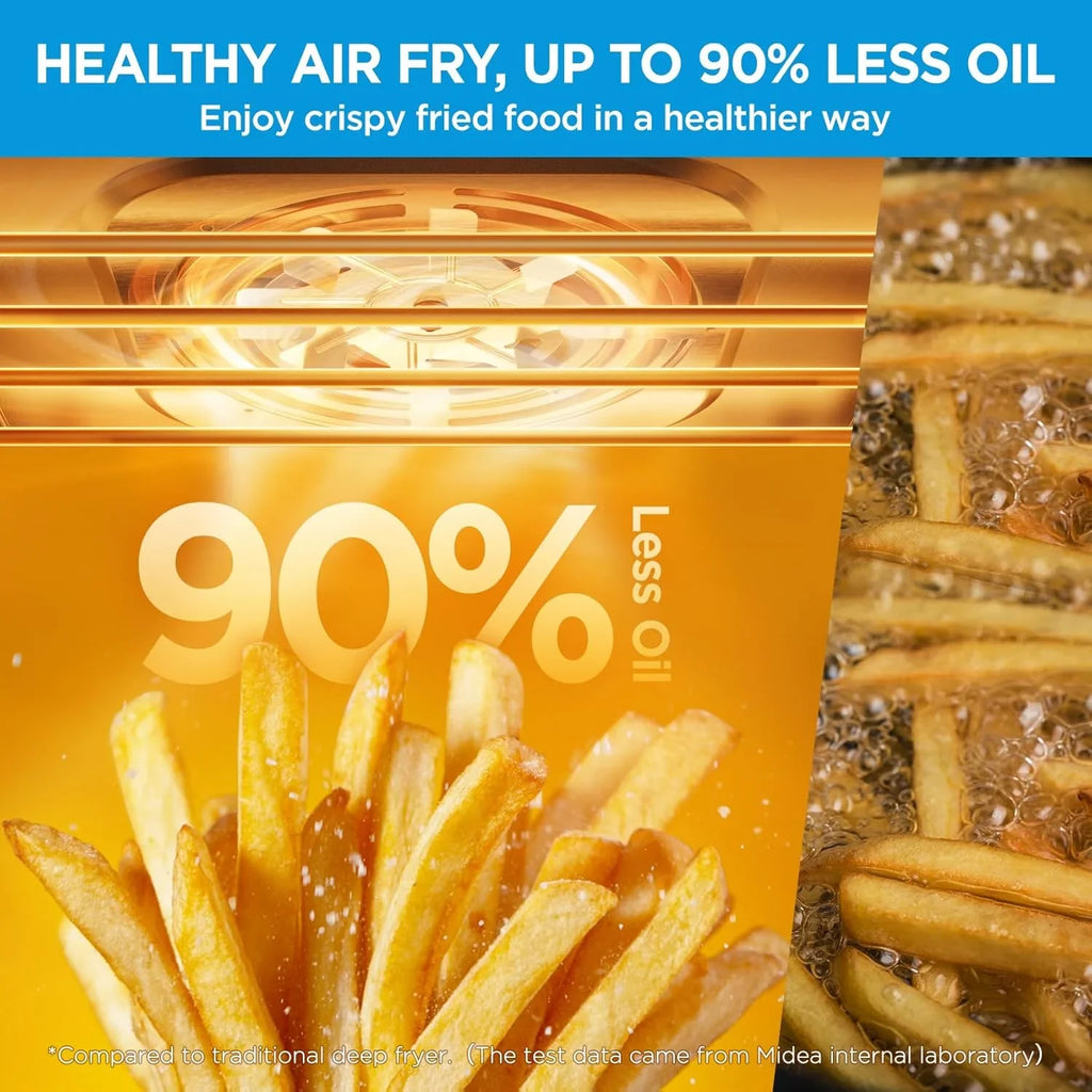 Grille-pain à porte française Flexify, combiné friteuse à air, 26,4 litres, très grand four de comptoir à friteuse à air, combiné 10 en 1