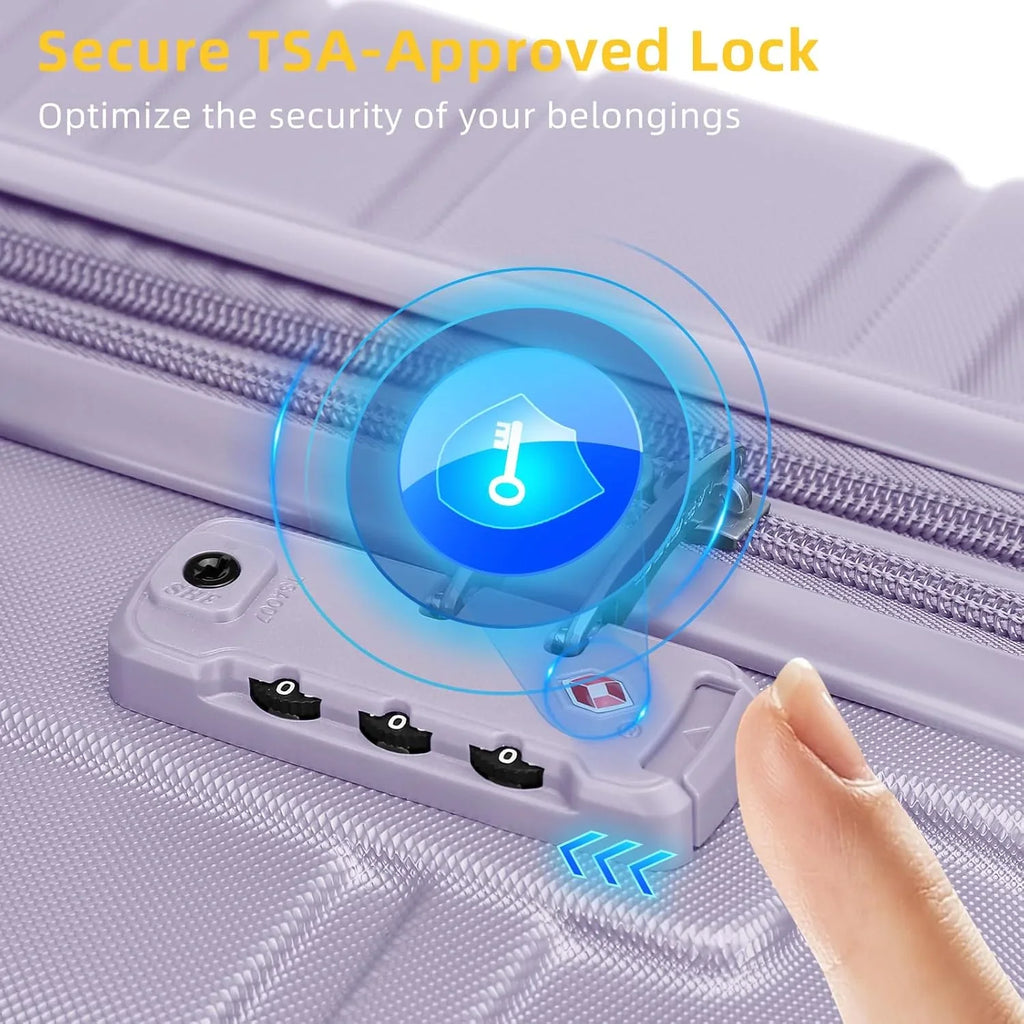 Ensemble de bagages 6 pièces, ensemble de valises rigides extensibles avec roulettes pivotantes, ensemble de bagages à roulettes légers