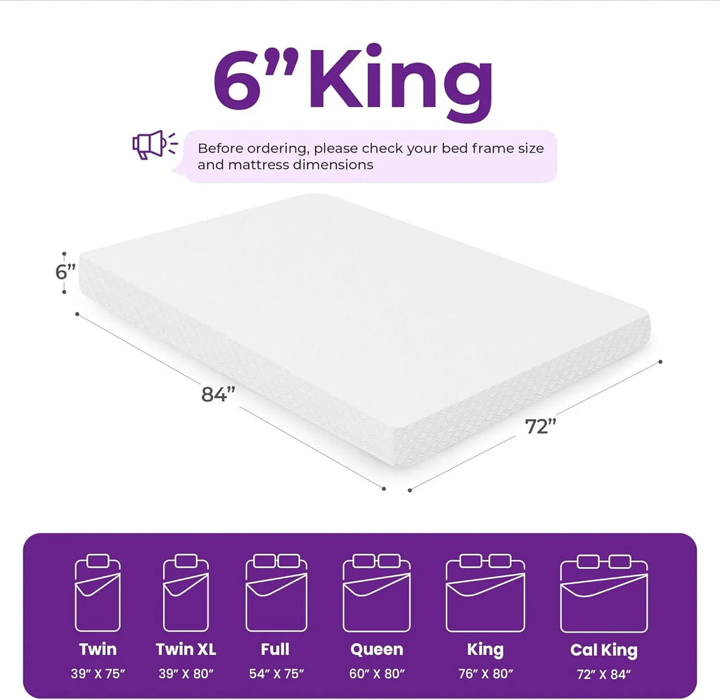 Matelas en mousse à mémoire de forme GAESTE de 8 pouces, entièrement rafraîchissant, matelas dans une boîte