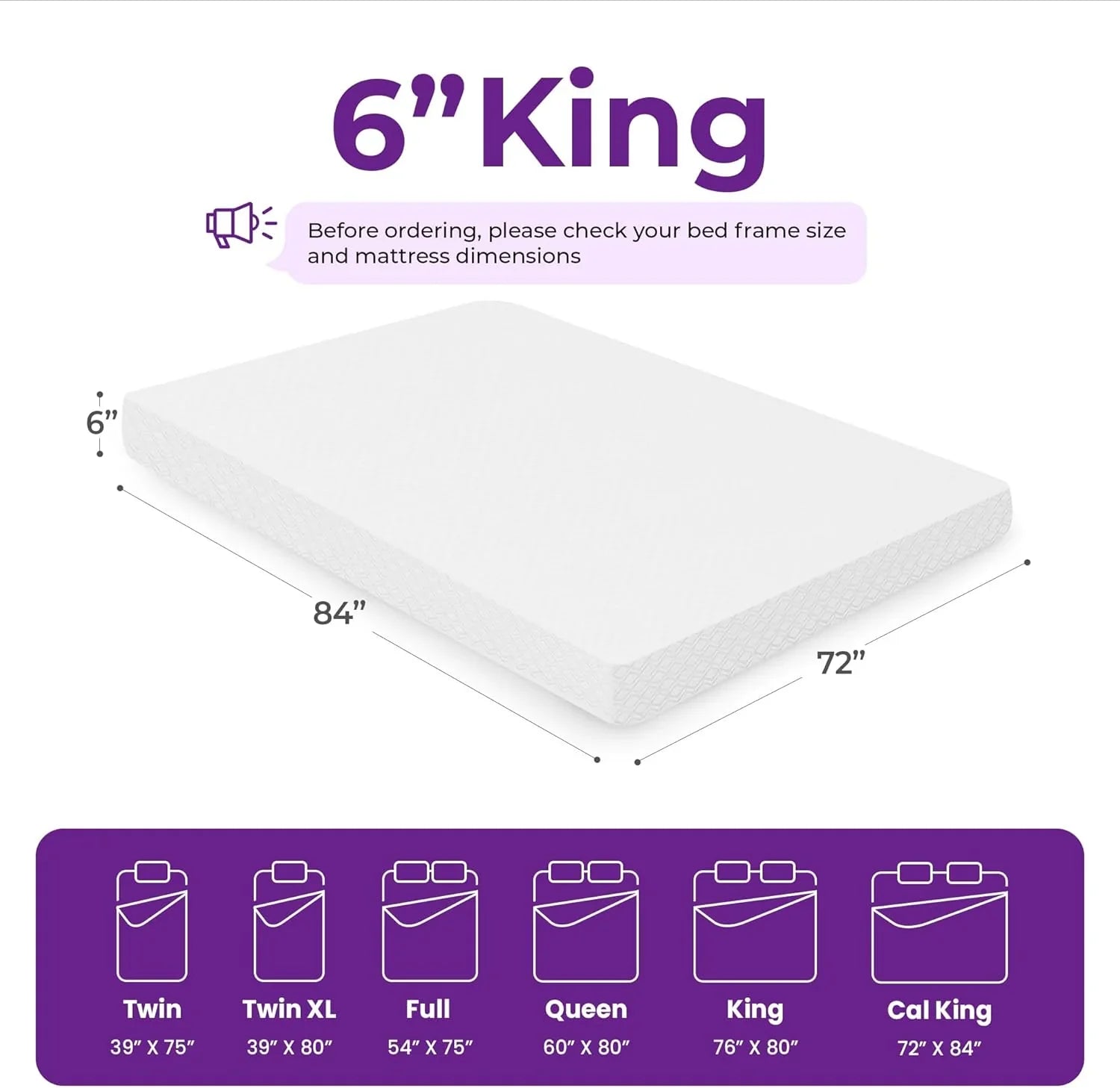 Matelas en mousse à mémoire de forme GAESTE de 8 pouces, entièrement rafraîchissant, matelas dans une boîte
