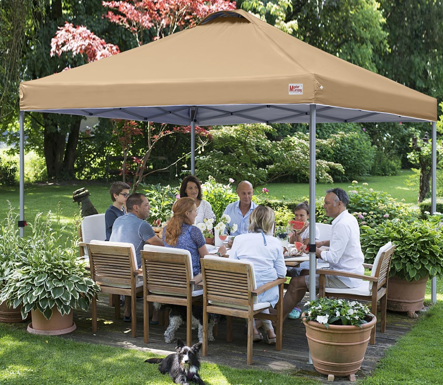 Tente pop-up robuste avec sac à roulettes (10 x 10, noir)