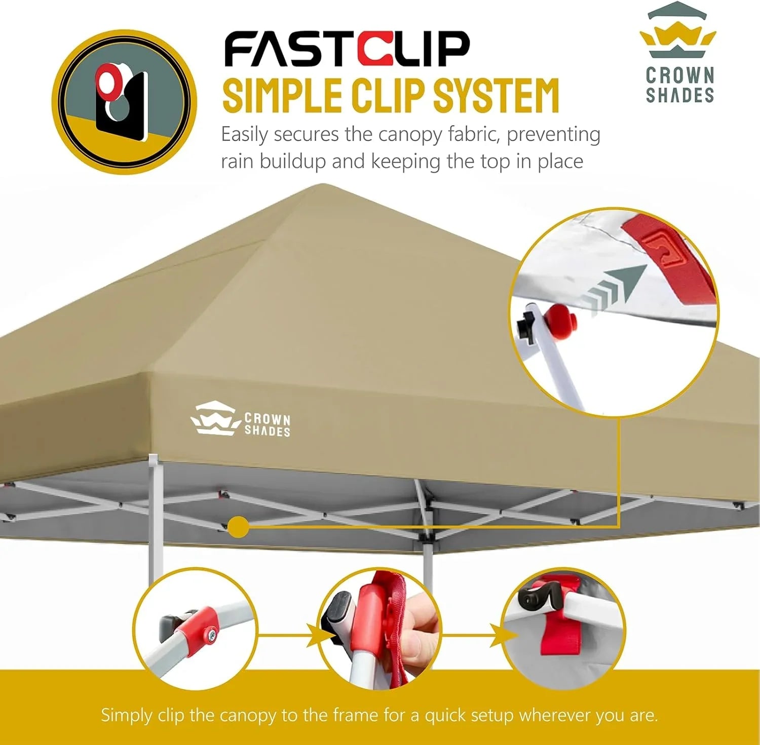 Auvent pop-up 10x10 - Installation en un clic - Tente de plage - Parasol extérieur avec dessus argenté, 3 hauteurs et 4 poches à sable