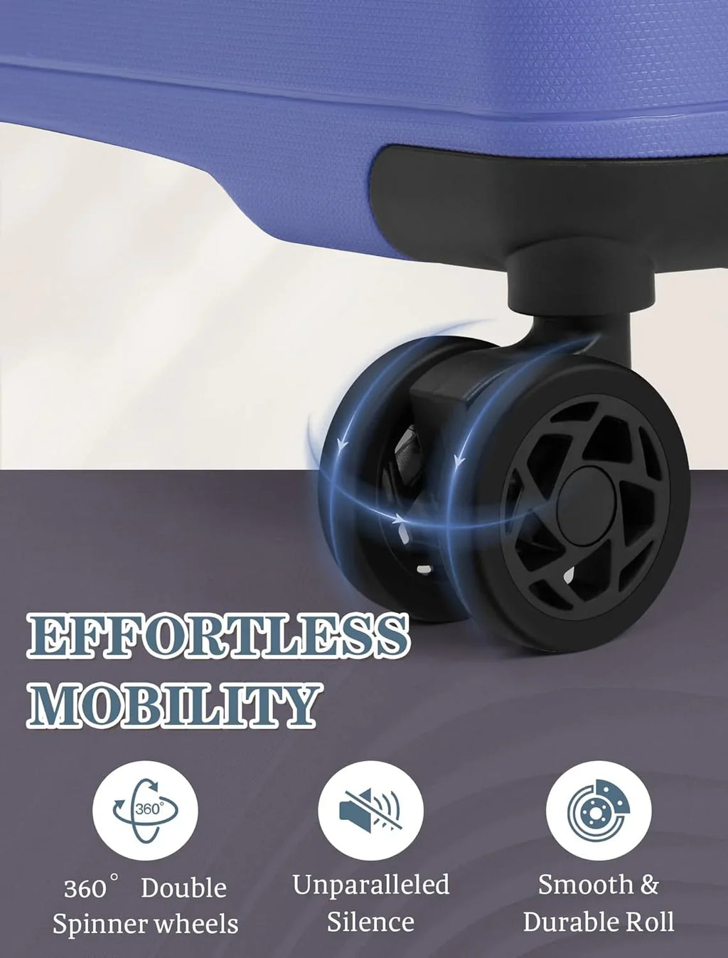 Ensemble de 5 bagages à roulettes, valise rigide en ABS avec roulettes pivotantes