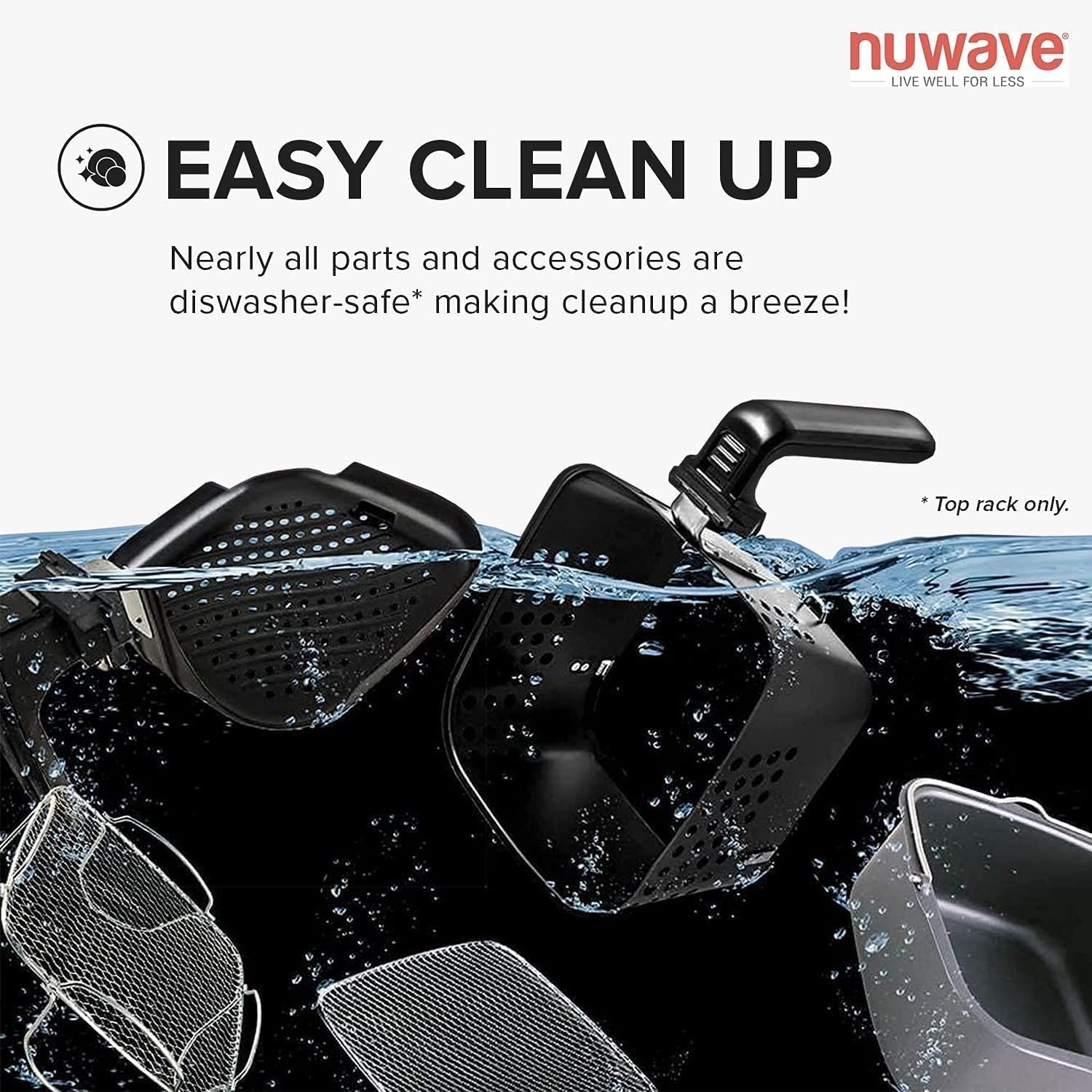 La friteuse à air/four Nuwave Brio 15,5 Qt réchauffe, cuit et déshydrate rapidement les aliments