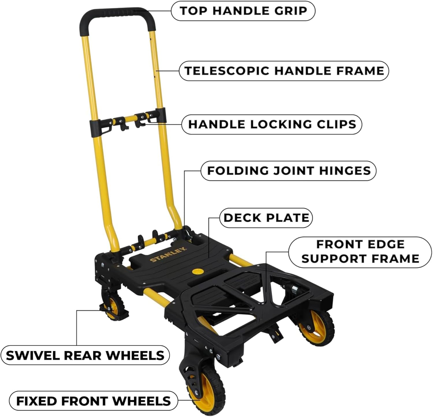 Stanley SXWTD-FT585 Chariot et chariot pliables 2 en 1