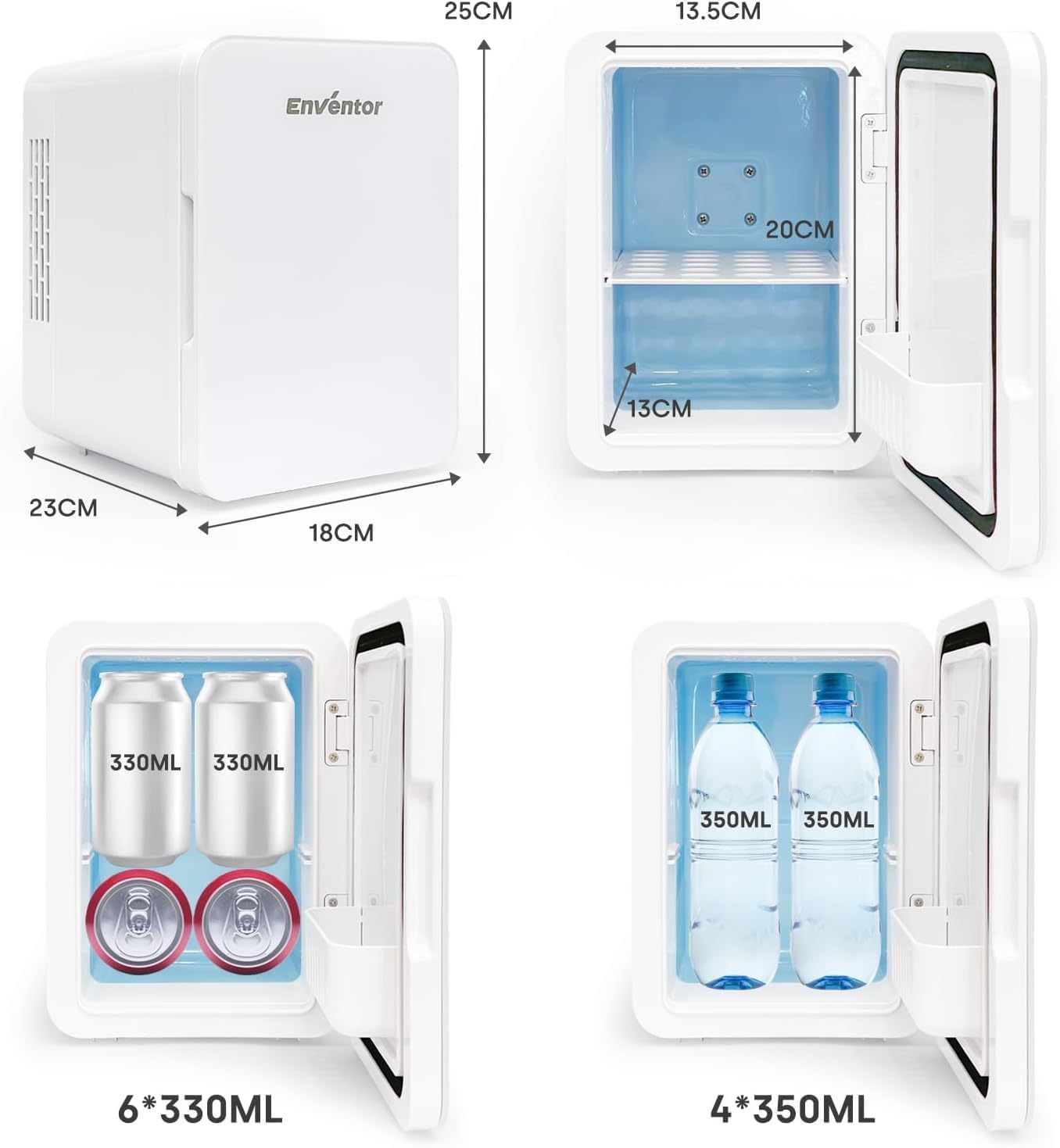 Mini réfrigérateur 4L Petit réfrigérateur portable 6 canettes Cosmétique Mini réfrigérateur Réfrigérer et chauffer