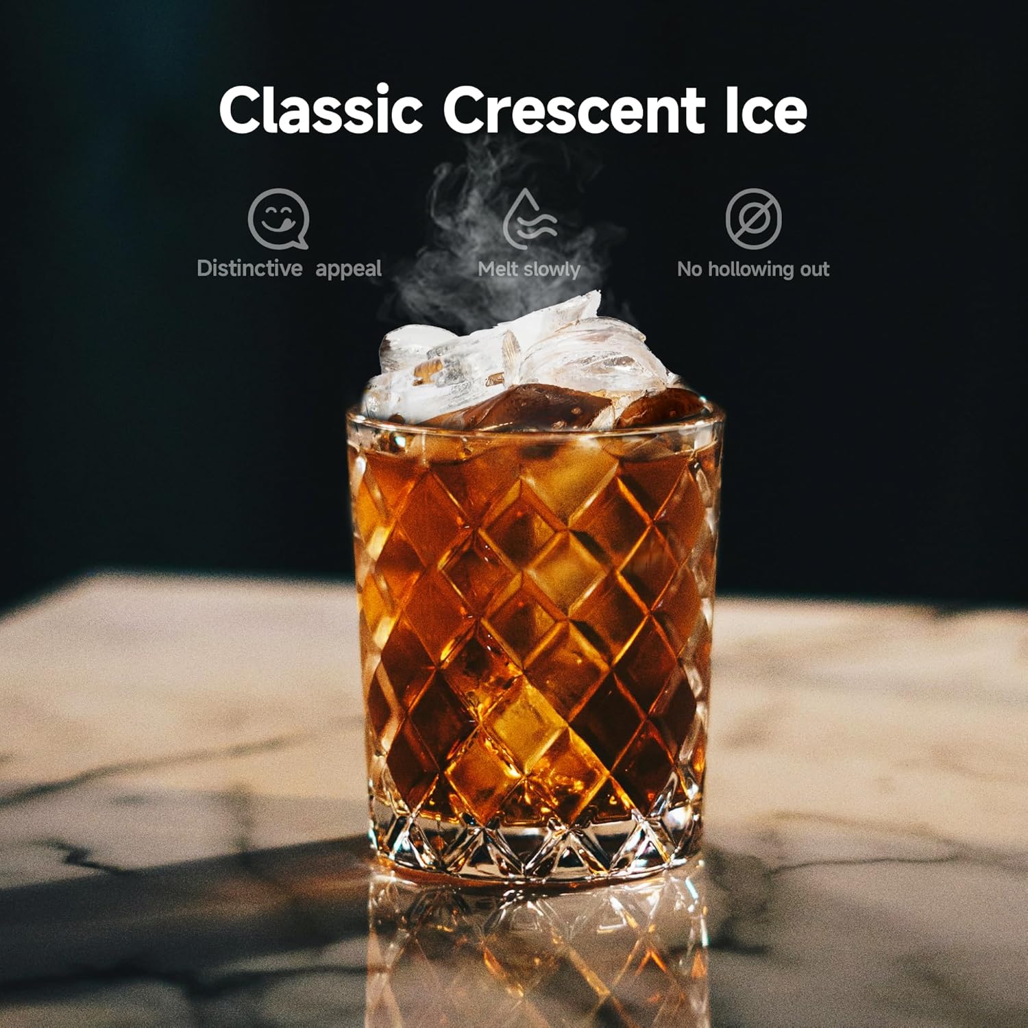 EUHOMY Machine à glaçons commerciale Machine à glaçons sous le comptoir en acier inoxydable Machine à glaçons autonome.