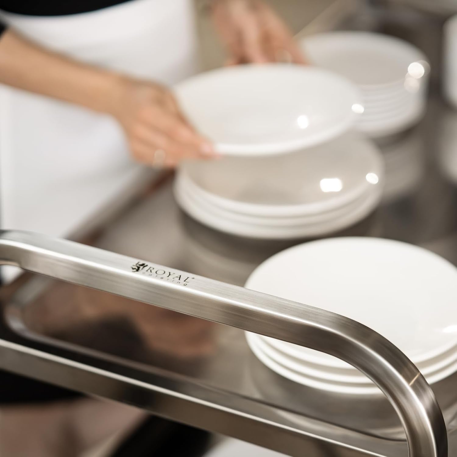 Royal Catering Chariot de cuisine RCSW 3 avec 3 étagères