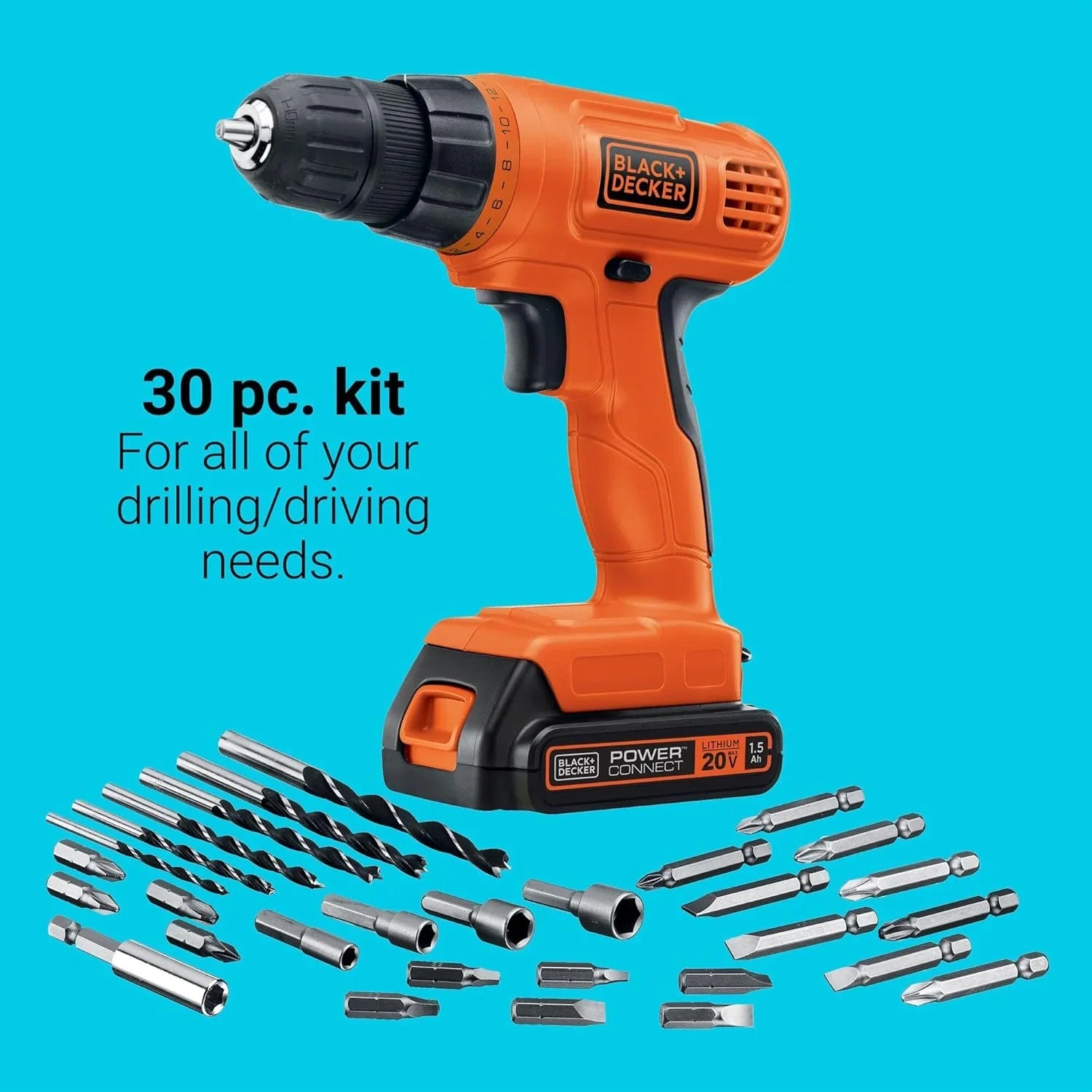 BLACK+DECKER 20V MAX POWERCONNECT Perceuse-visseuse sans fil Tournevis électrique