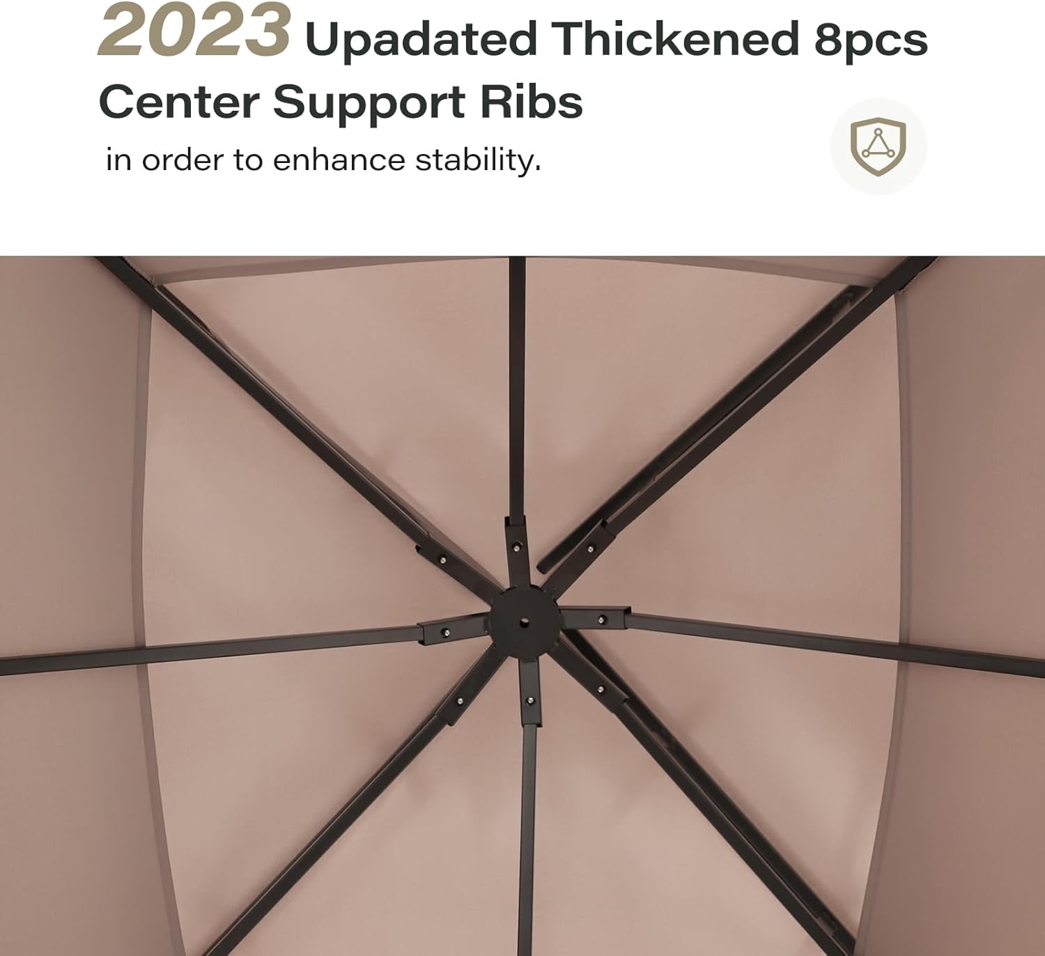 Tente pavillon d'extérieur améliorée à double toit, auvent imperméable UV50+ avec filet et crochets