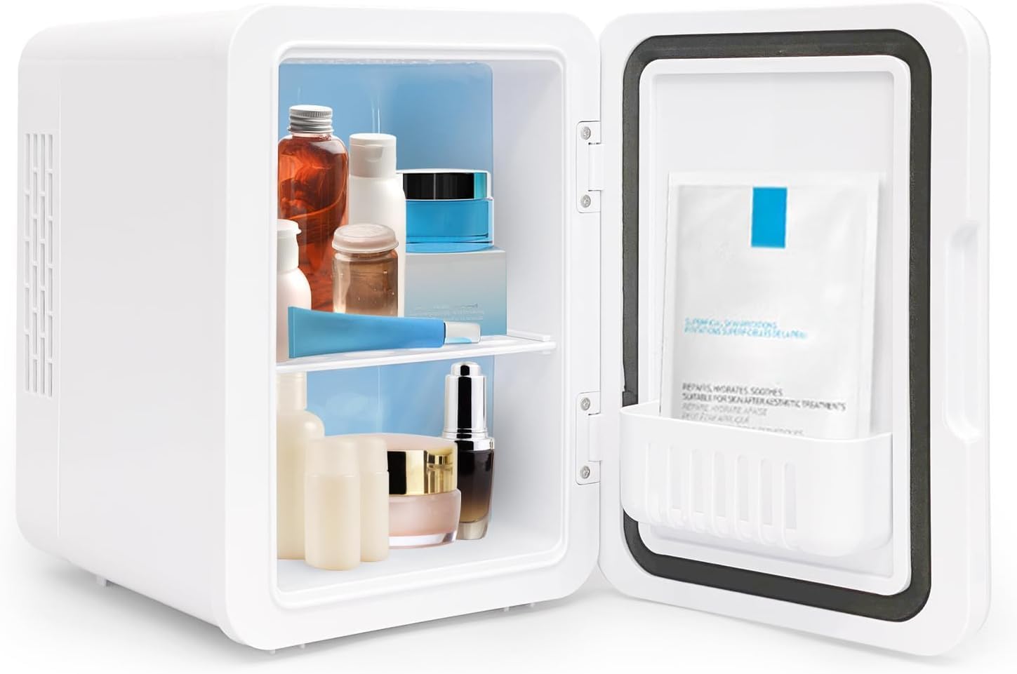 Mini réfrigérateur 4L Petit réfrigérateur portable 6 canettes Cosmétique Mini réfrigérateur Réfrigérer et chauffer