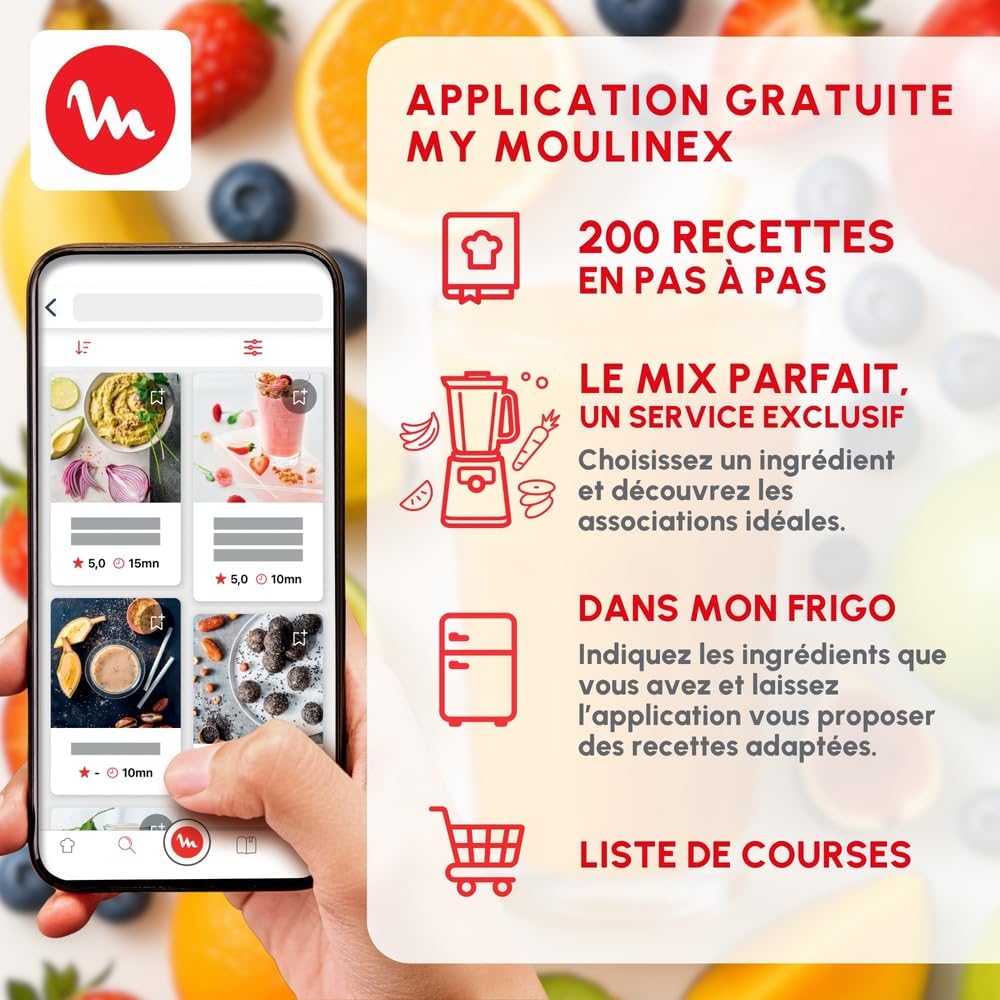 Moulinex Blender, Soup Maker, 1100 Watt, Bol 2 litres, Lame Inox