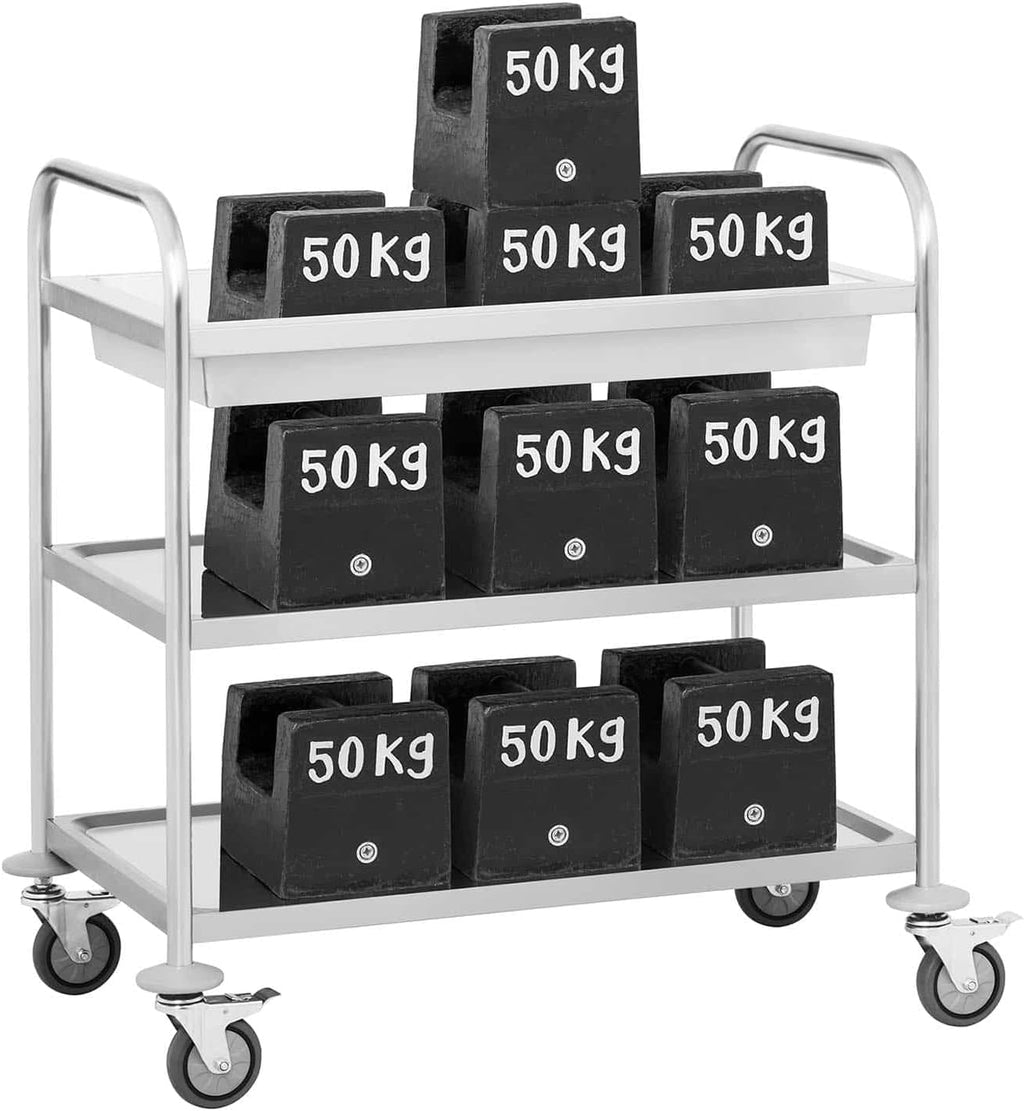 Royal Catering Chariot de cuisine RCSW 3 avec 3 étagères