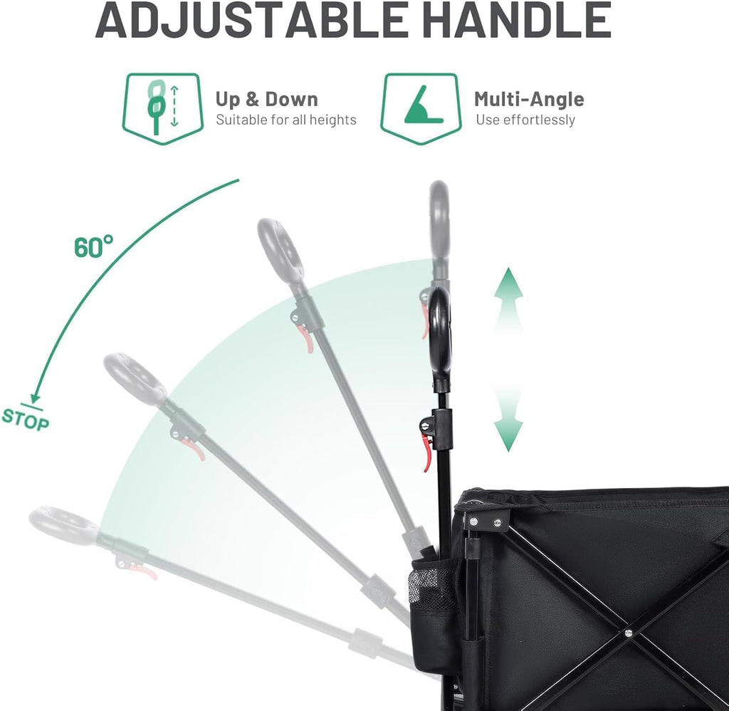 TIMBER RIDGE XXL Chariot de Transport Pliable avec Freins Chariot de Plage à Roues Tout Terrain