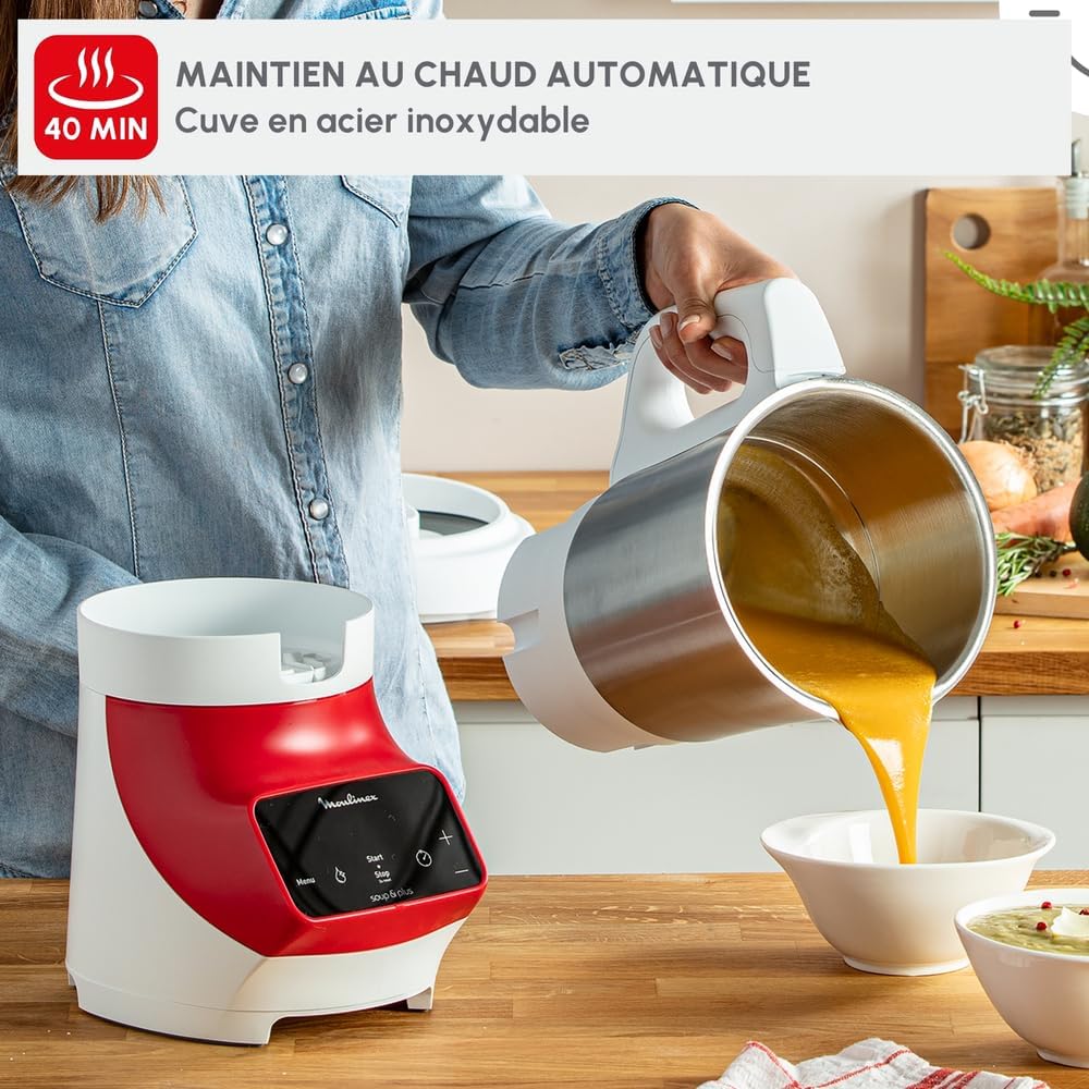 Moulinex Blender, Soup Maker, 1100 Watt, Bol 2 litres, Lame Inox