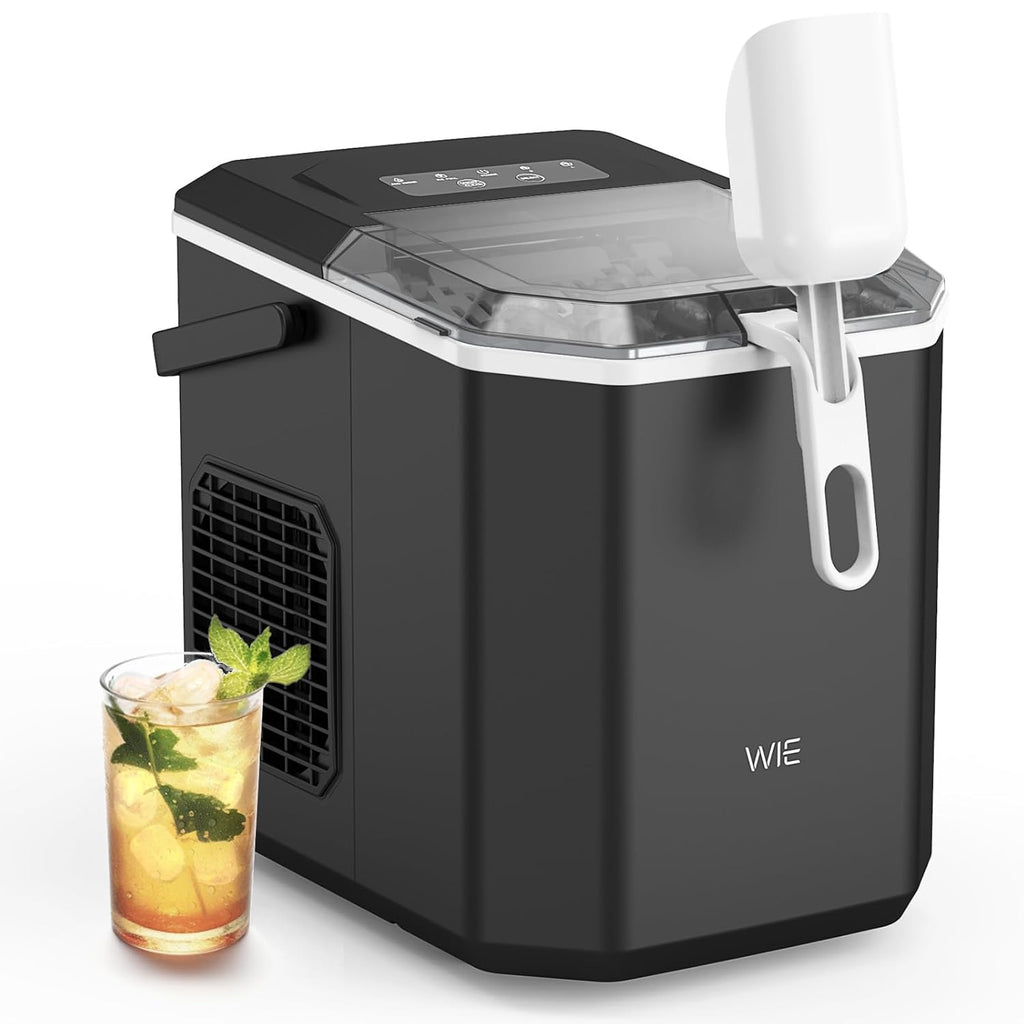 Machine à glaçons 24 heures sur 24, 12 kg, portable, silencieuse, avec pelle à glace et autonettoyante