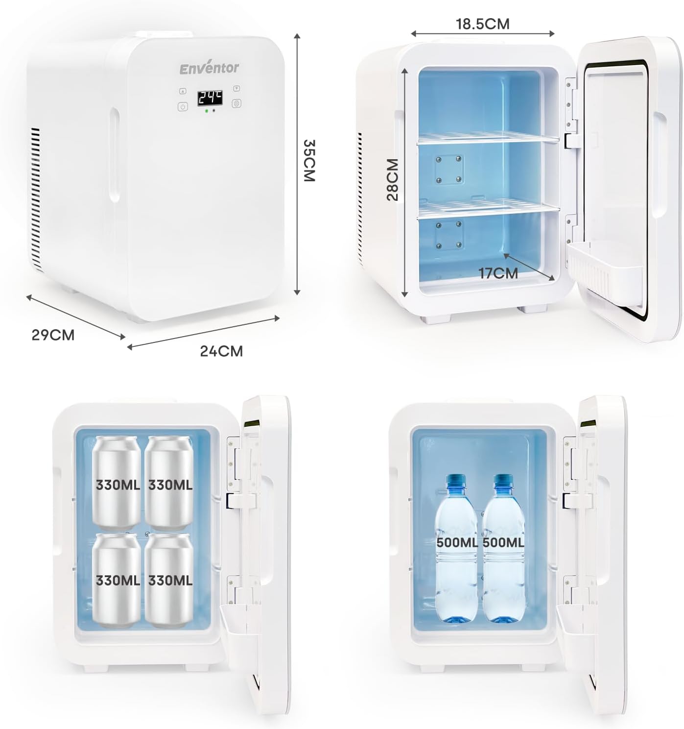 Mini réfrigérateur 4L Petit réfrigérateur portable 6 canettes Cosmétique Mini réfrigérateur Réfrigérer et chauffer