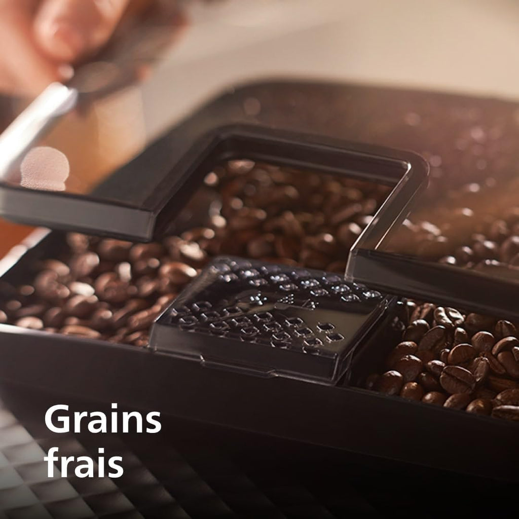 Philips Série 2200 Machine Expresso Automatique - 2 Boissons, Mousseur à Lait Classique, Écran Tactile, Broyeur Céramique, Aroma Seal, Noir Mat (EP2220/10)