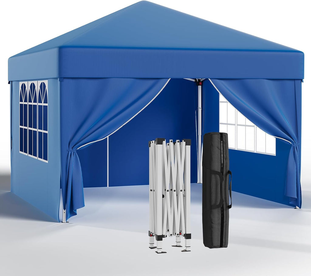 JUMMICO Waterdichte opvouwbare tuinpaviljoen, tuinpaviljoen voor buiten, in hoogte verstelbaar, Barnum UV50+, paviljoen voor kamperen, festivals, strand, tuinen 
