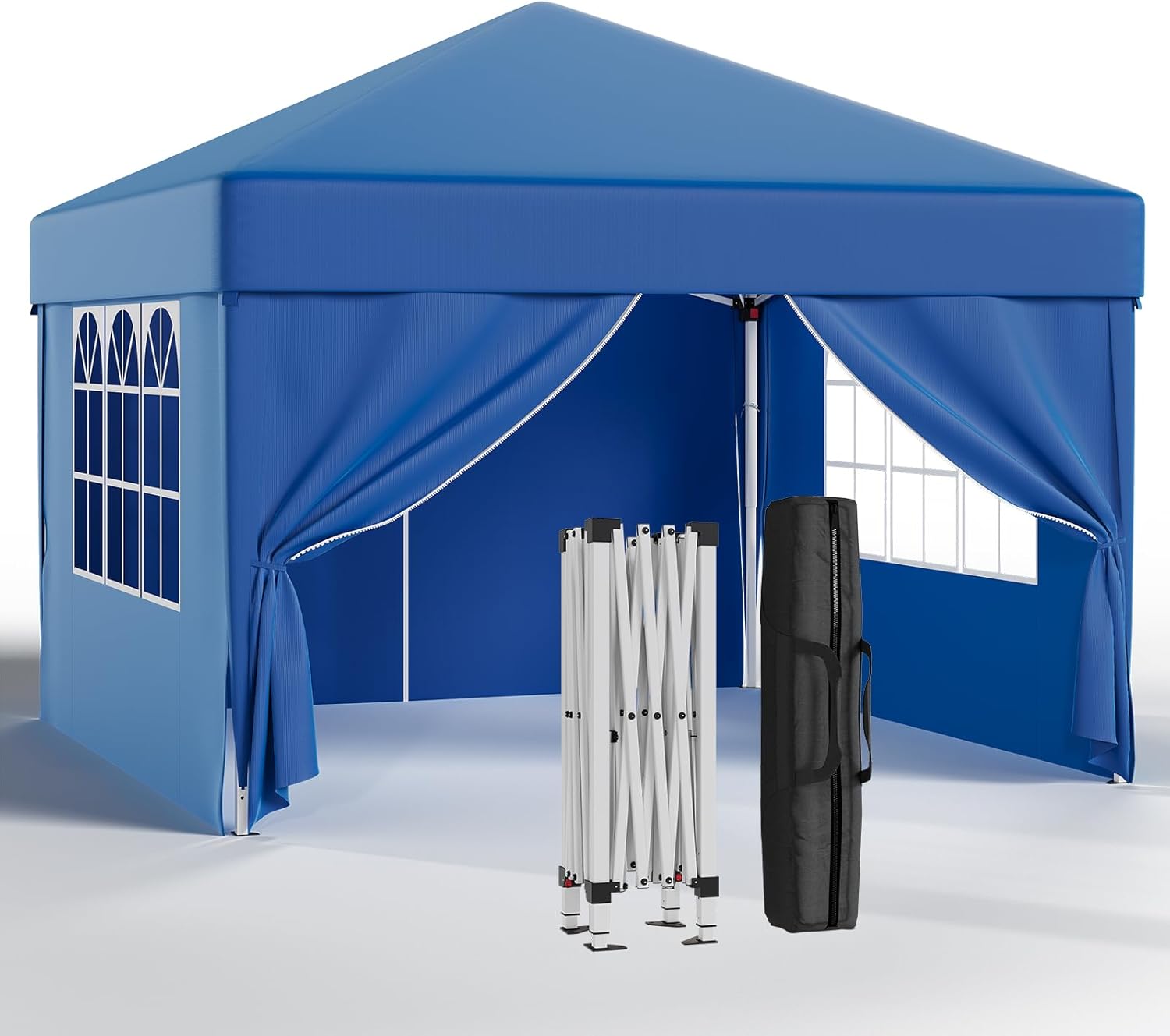 JUMMICO Waterdichte opvouwbare tuinpaviljoen, tuinpaviljoen voor buiten, in hoogte verstelbaar, Barnum UV50+, paviljoen voor kamperen, festivals, strand, tuinen 