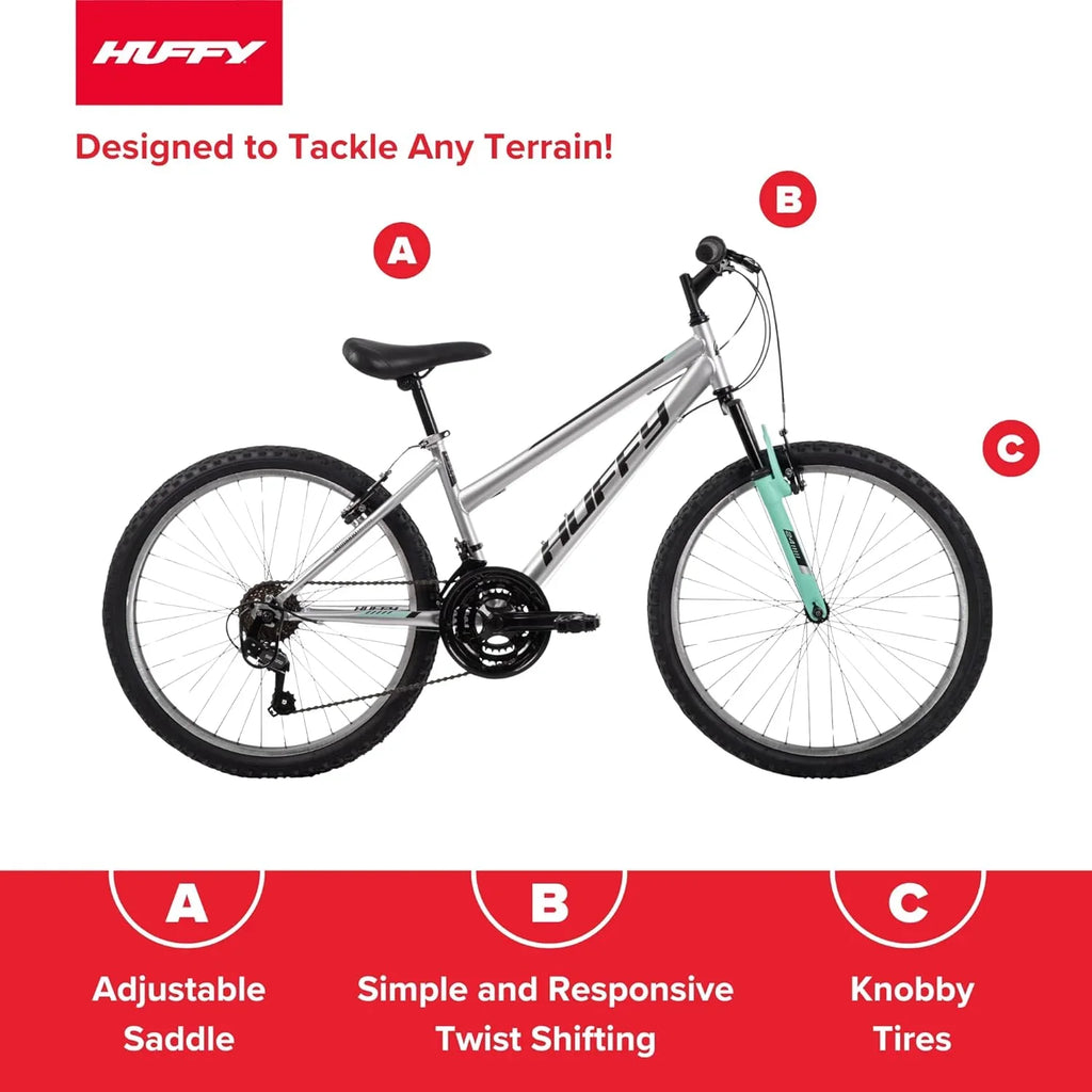 VTT semi-rigide Huffy Stone Mountain, pour garçons/filles/hommes/femmes, tailles 20"/24"/26"