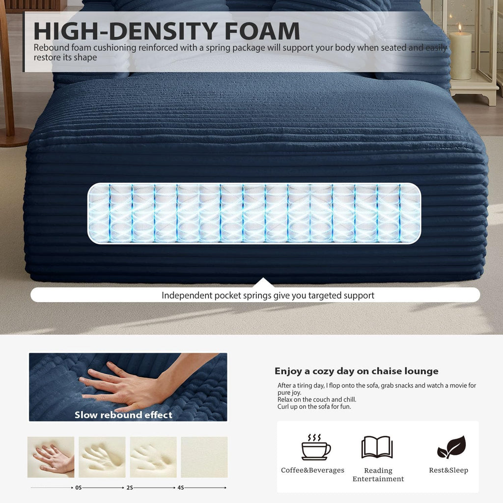 Fauteuil inclinable d'intérieur de 50 pouces, canapé-lit surdimensionné en velours côtelé, fauteuil de lecture à couchage profond, canapé nuage, canapé de salon