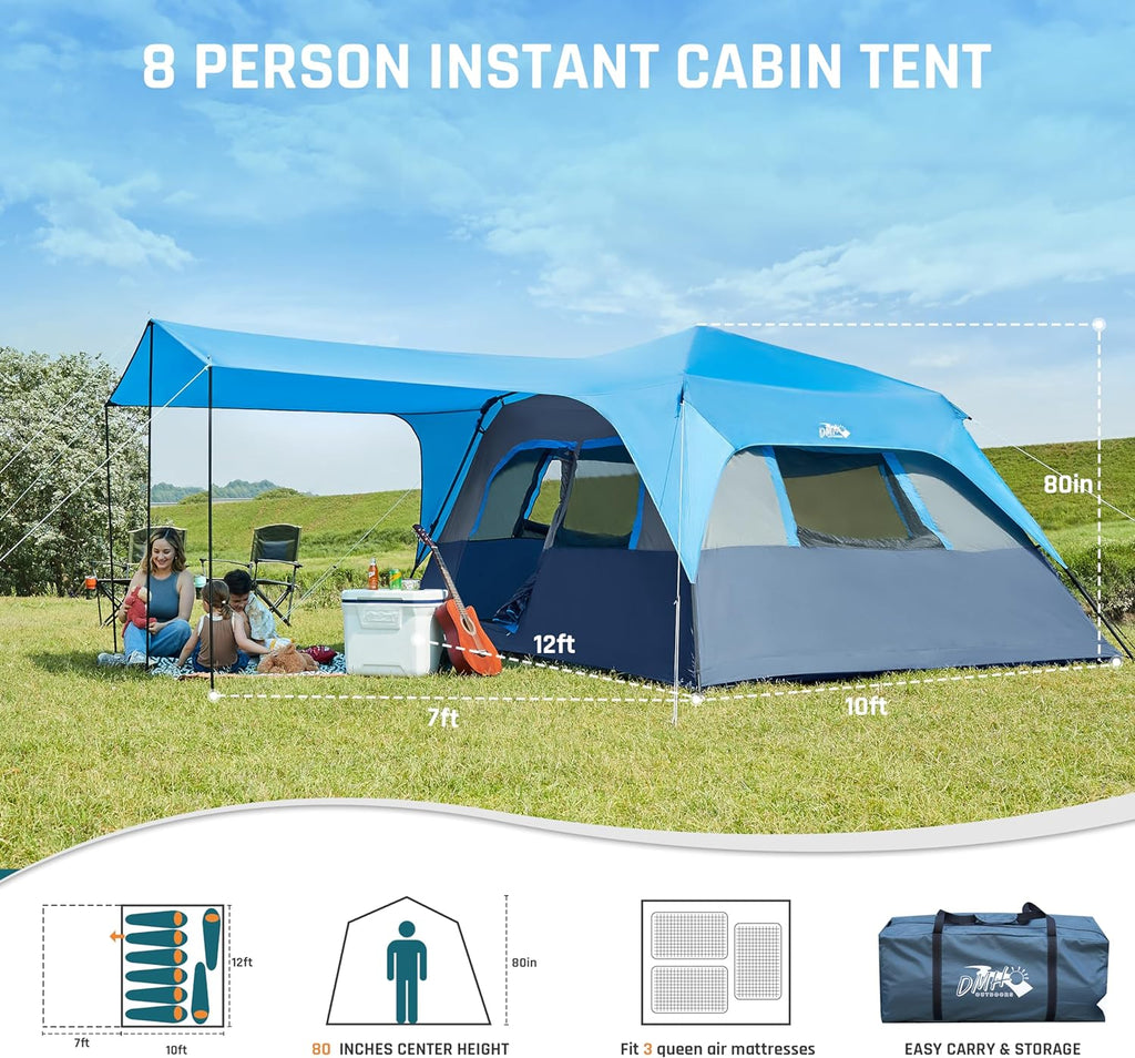 Tente à ouverture rapide, tente de camping familiale, tente de camping pop-up, grande tente imperméable pour le camping en plein air
