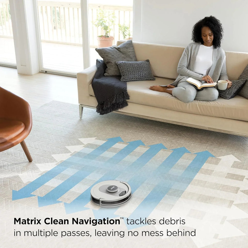 Aspirateur robot à commande vocale avec navigation Matrix Clean, cartographie de la maison, autonomie de 60 jours, base auto-vidante XL