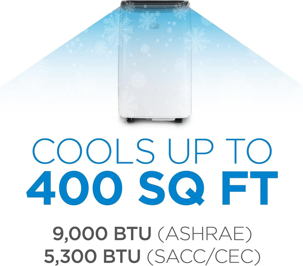 Climatiseur portatif BLACK+DECKER 10 000 BTU pour pièces jusqu'à 450 pi² avec télécommande